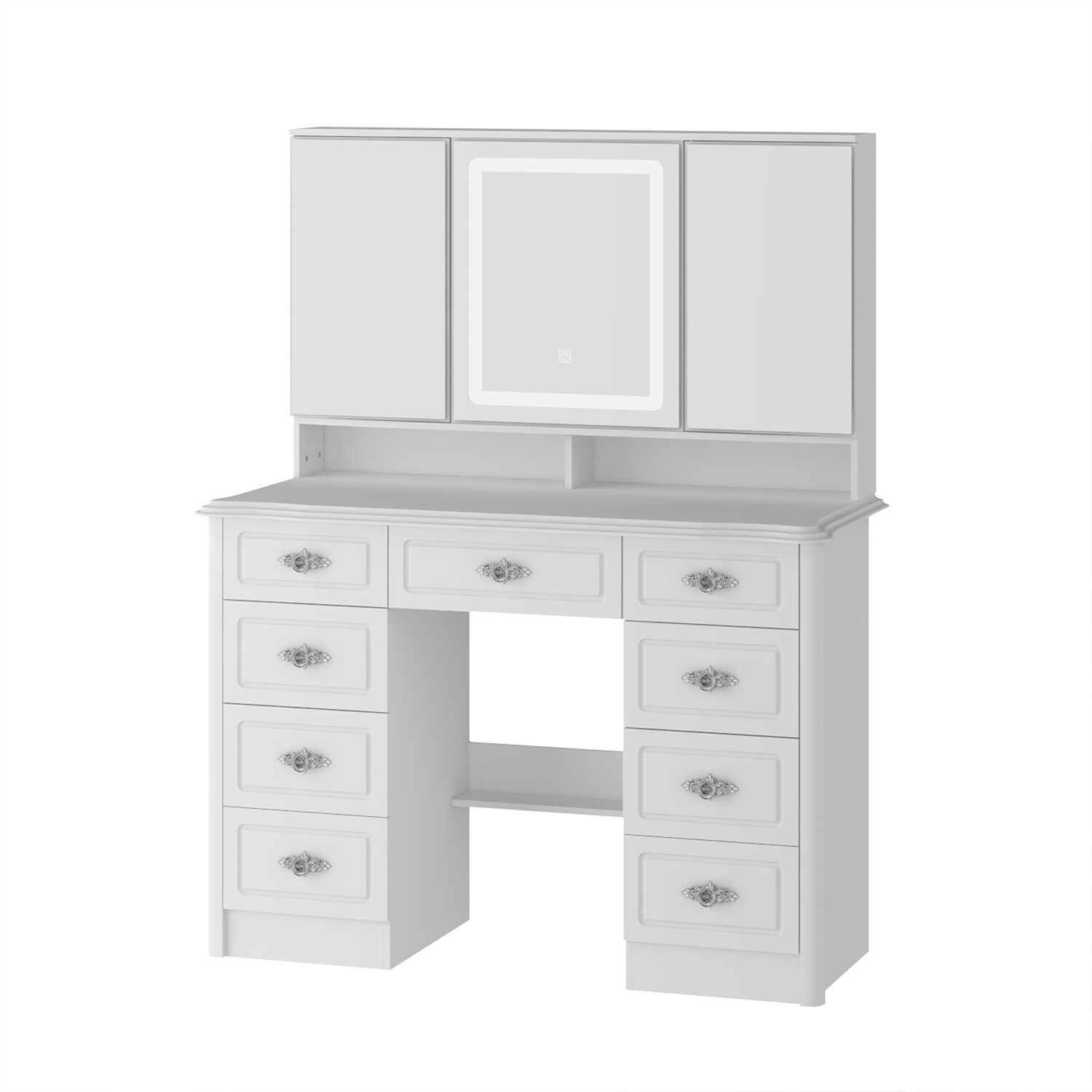 Danya B. White Over the Door Jewelry and Makeup Cabinet Mirror with  Interior Mirror and Drop Down Sh - Bed Bath & Beyond - 11802342