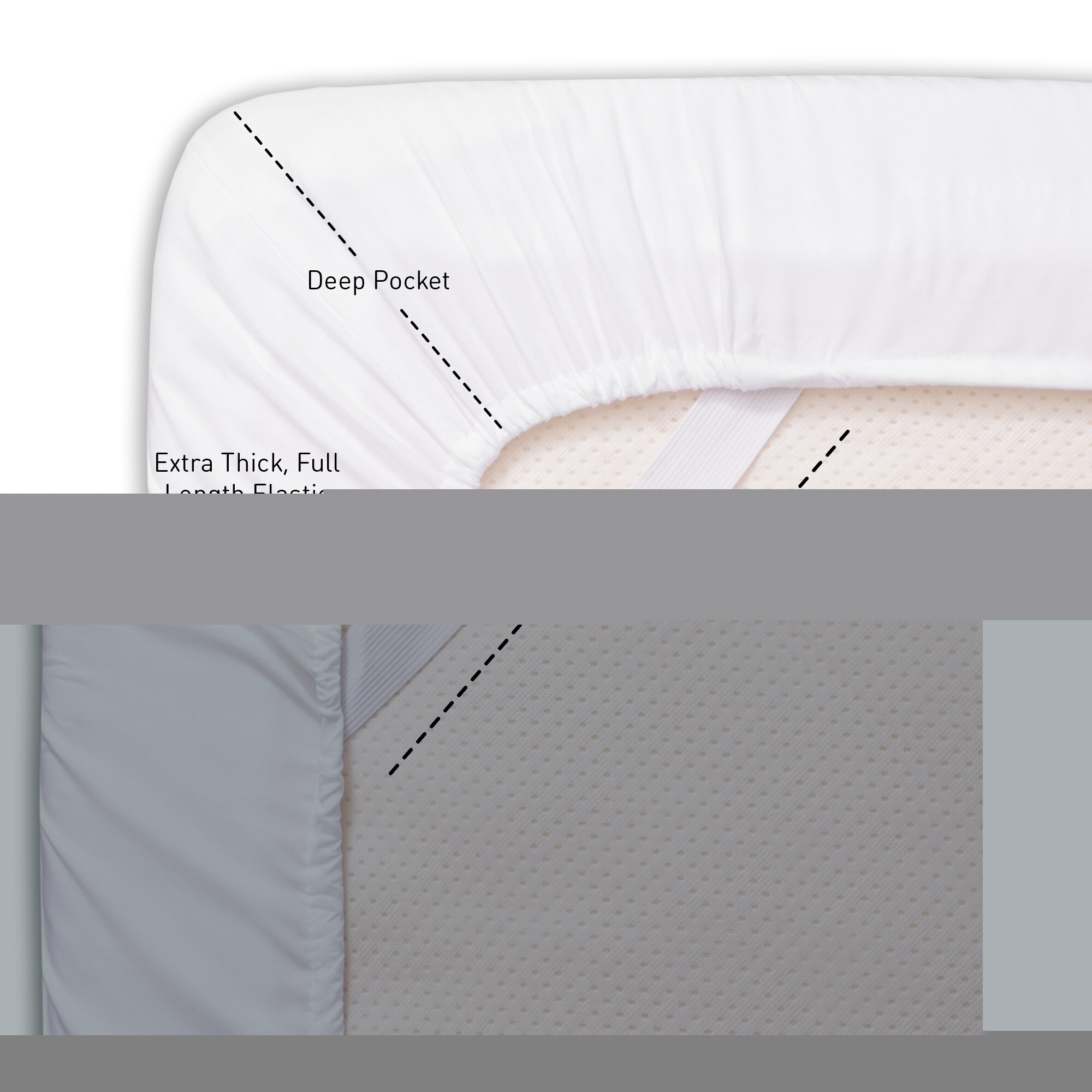 Sweet Home Collection LOW-4P-SH-FL-WHT Sheet-Sets - View #5