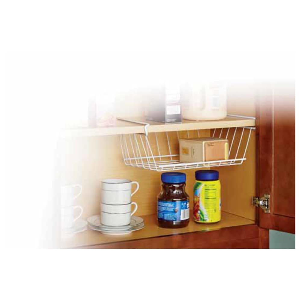 Allnice Under Shelf Storage Basket, Multi-function Under Shelf Basket Kitchen Organizers and Storage, Rust Resistant Under Shelf Organizer for Kitchen