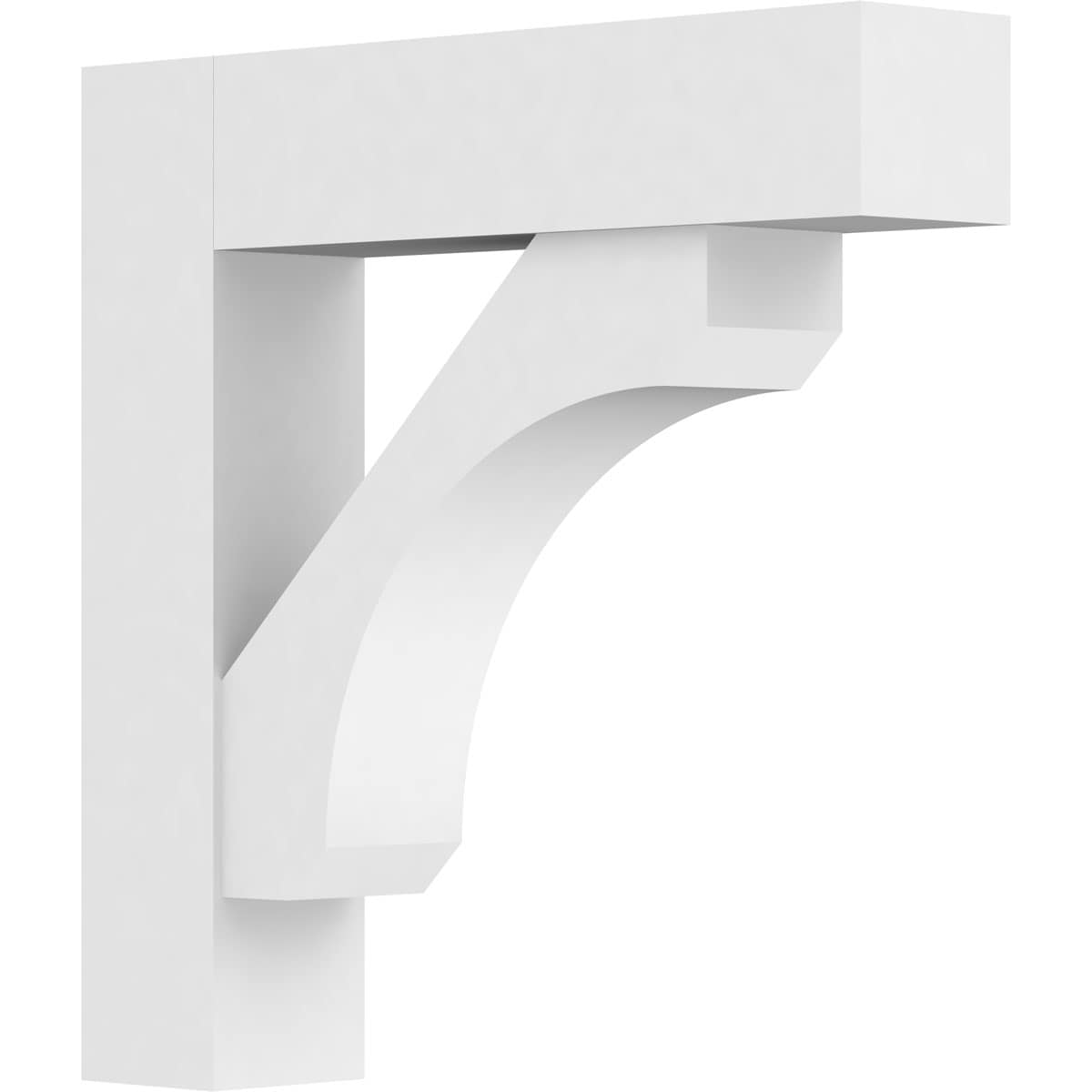 Ekena Millwork BKTP05X24X24LEC05 Standard Legacy 5-in x 24-in x 24-in White PVC Standard Bracket