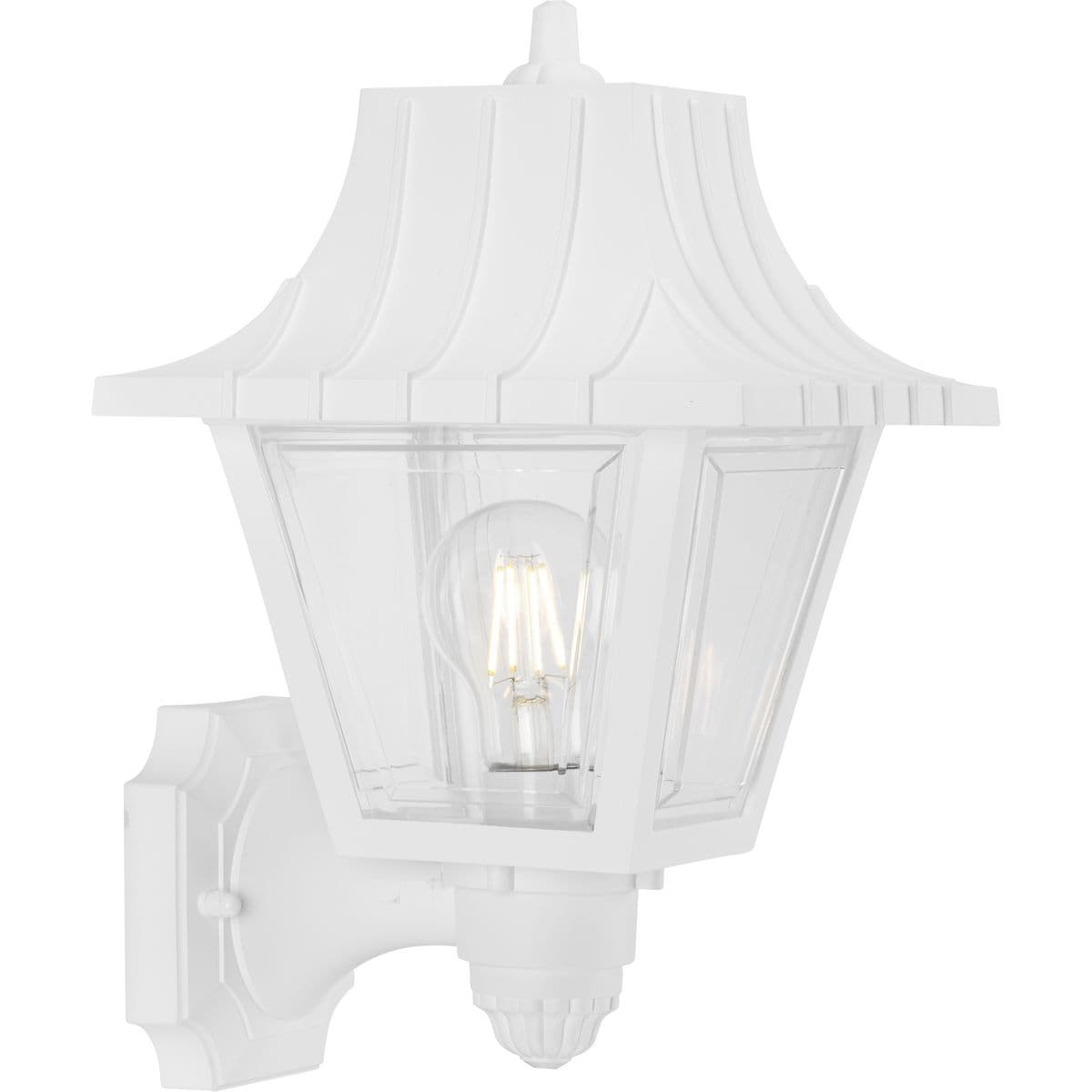 White Polypropylene Mansard Roof Wall Lantern