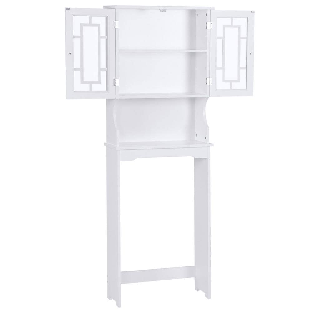 Giantex Over-the-Toilet Storage Cabinet, Freestanding 4-Tier Bathroom Organizer Rack, Espresso