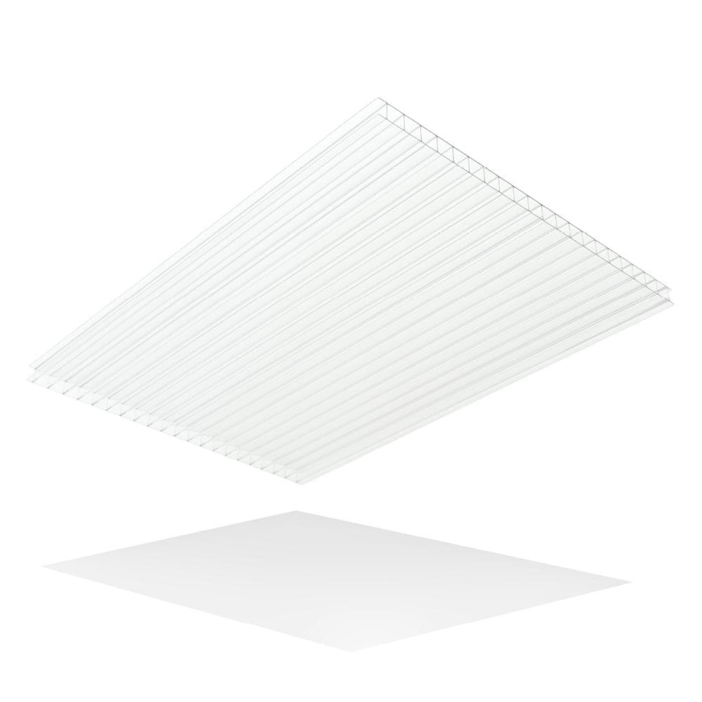 LEXAN Thermoclear 24 in. x 48 in. x 1/4 in. (6mm) Clear Multiwall Polycarbonate  Sheet (5-Pack) LP2448CLPCMW-5 - The Home Depot