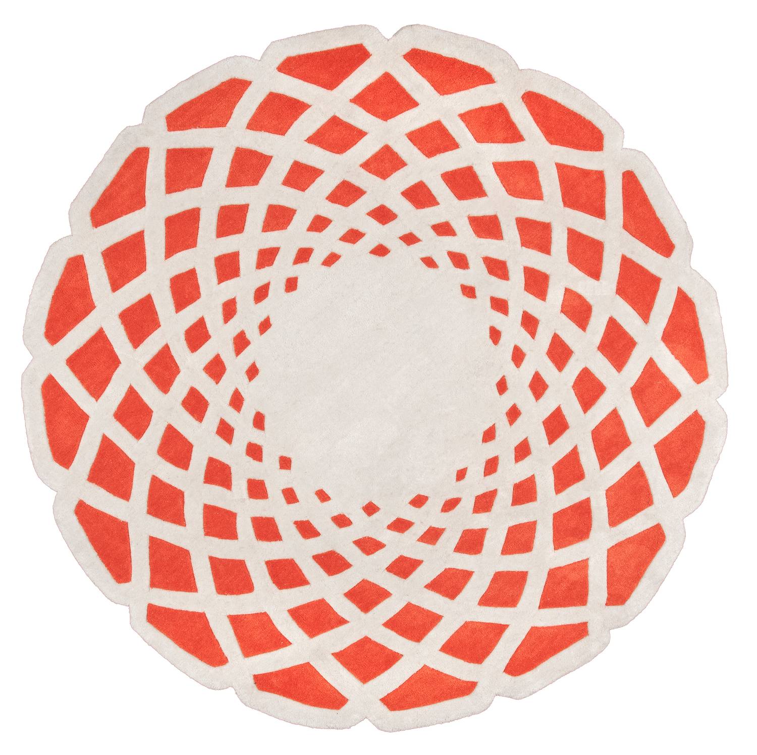 nuLOOM ACR138B-606R 6 x 6 Orange Round Indoor Area Rug