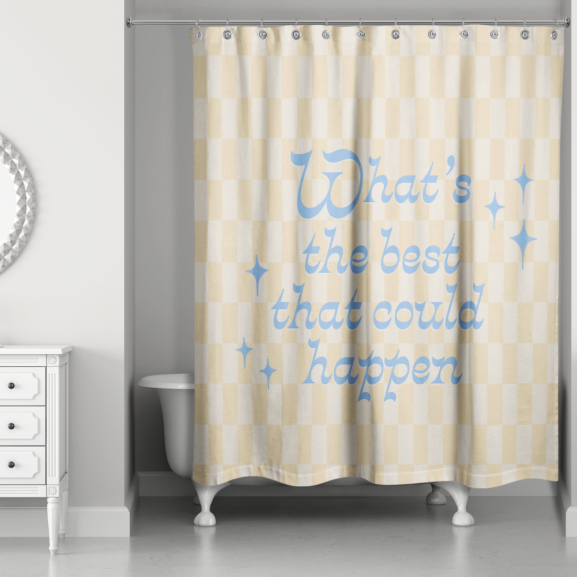 Creative Products What's the Best that Could Happen 71 x 74 Shower Curtain