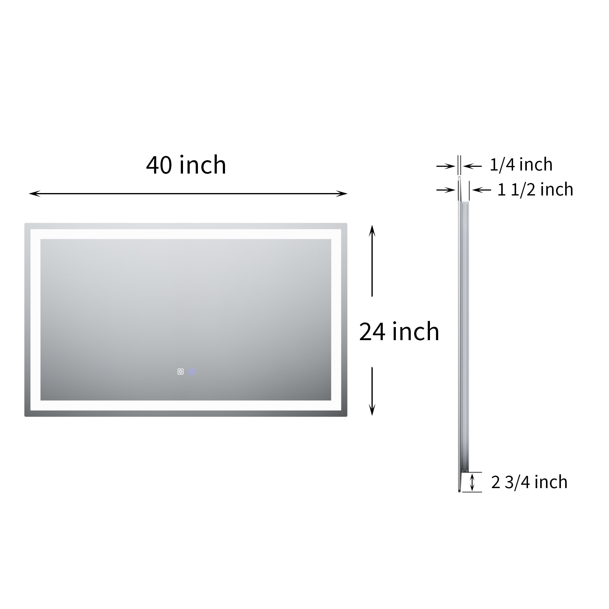 ExBrite JQBM4032FB3 Framed-Bath-Mirrors - View #3