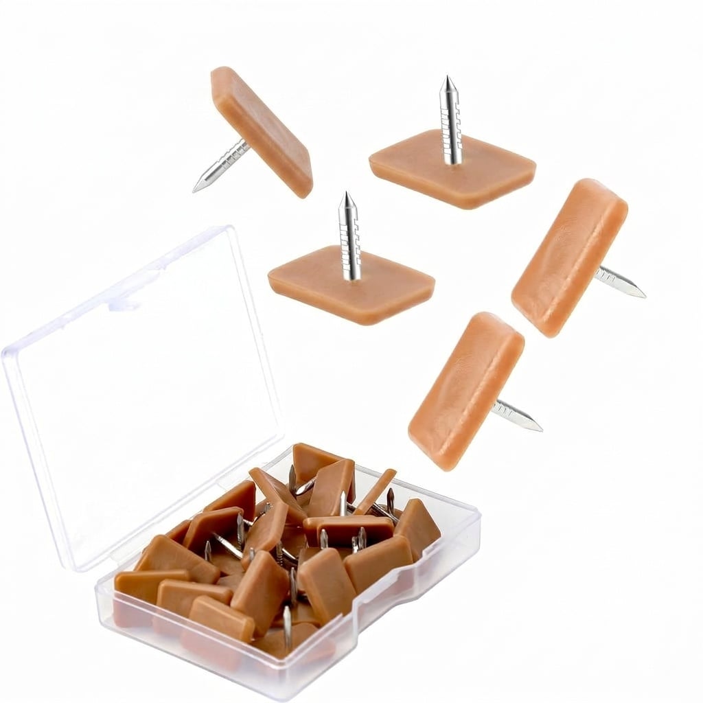 Aoibox  30 Pack Nail On Drawer Slides with Iron Tacks 1 7 x 1 7 x 0 1 in Plastic Furniture Glides for Wood