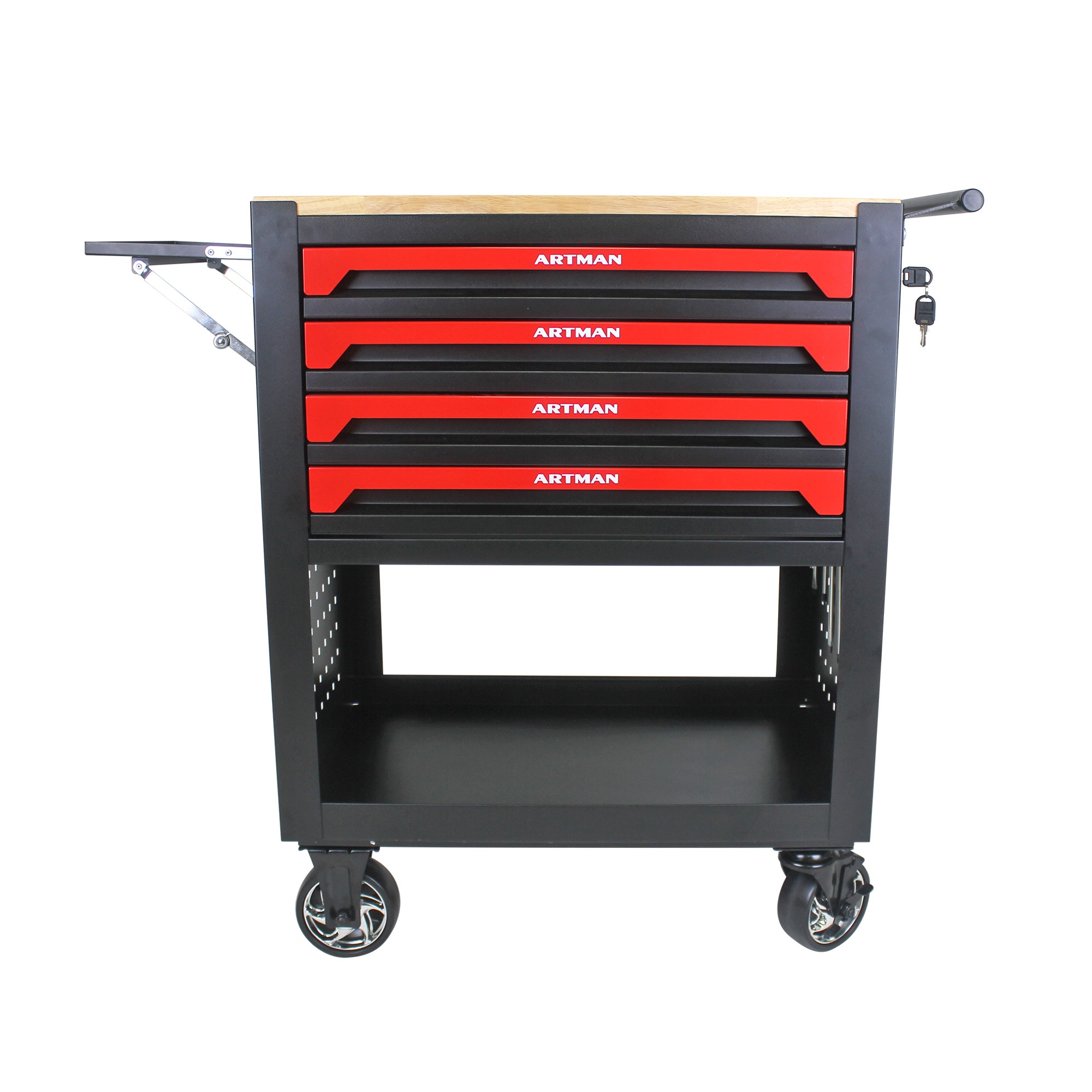 Siavonce Bottom Tool Cabinets 17.9-in W x 35.4-in H 4-Drawer Metal Tool Cabinet (Black) XH65906 Sansujyuku sansujyuku.com