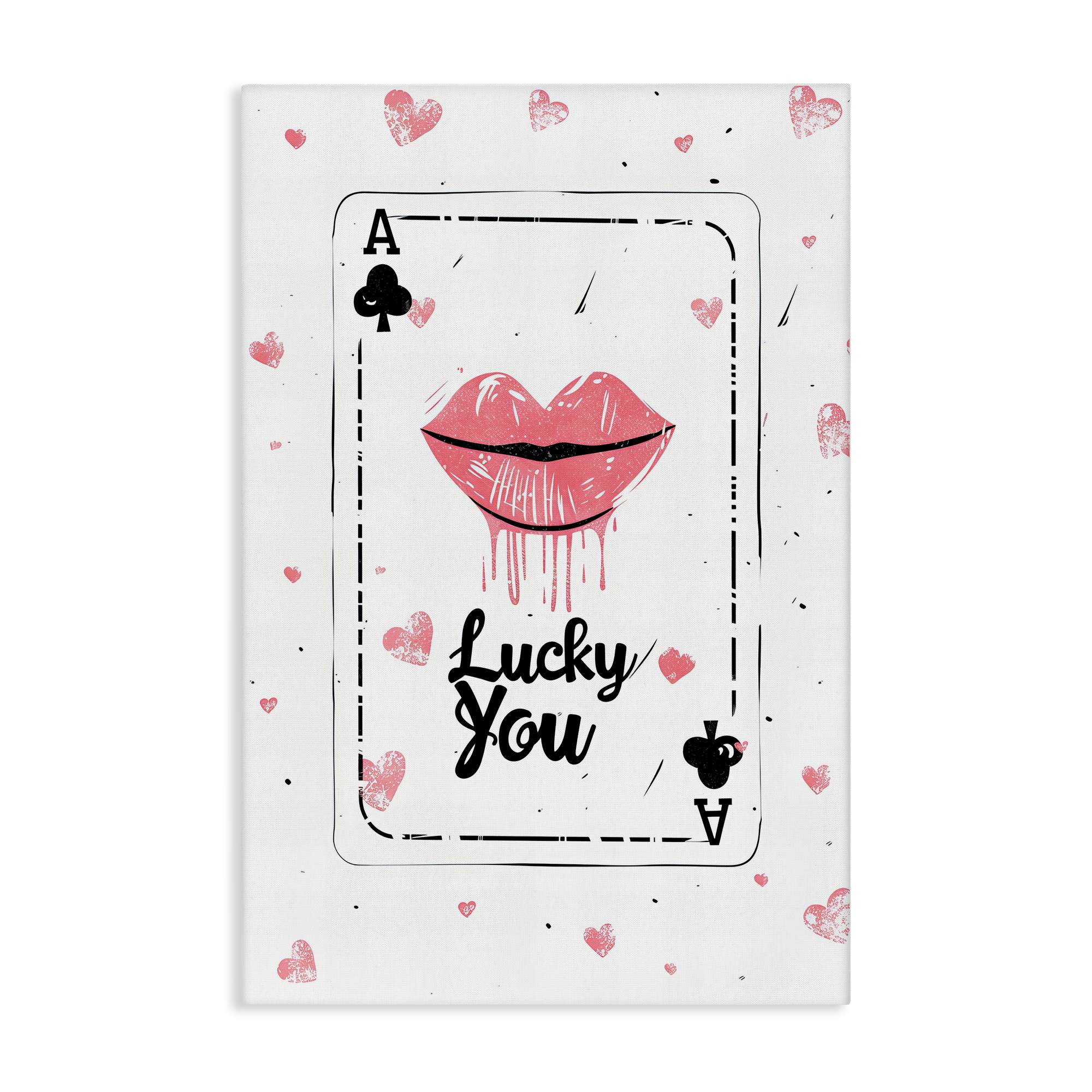 Stupell Industries BT-670-CN-30X45 Lucky You Playing Card Canvas Wall Art By LSR Design Studio 30 x 45