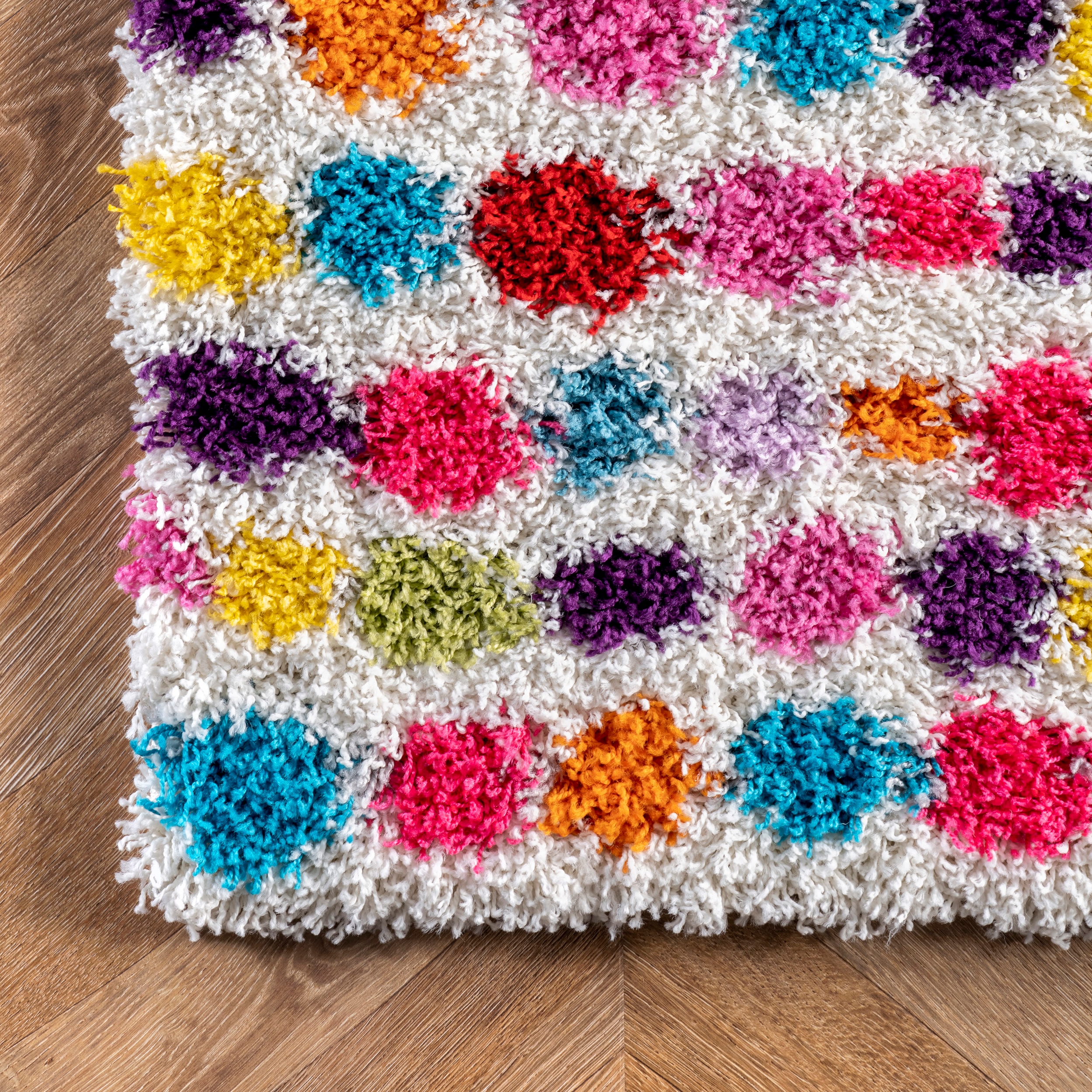 Radiance Handmade Multicolor Stripe Shag Rug 5' x 8'
