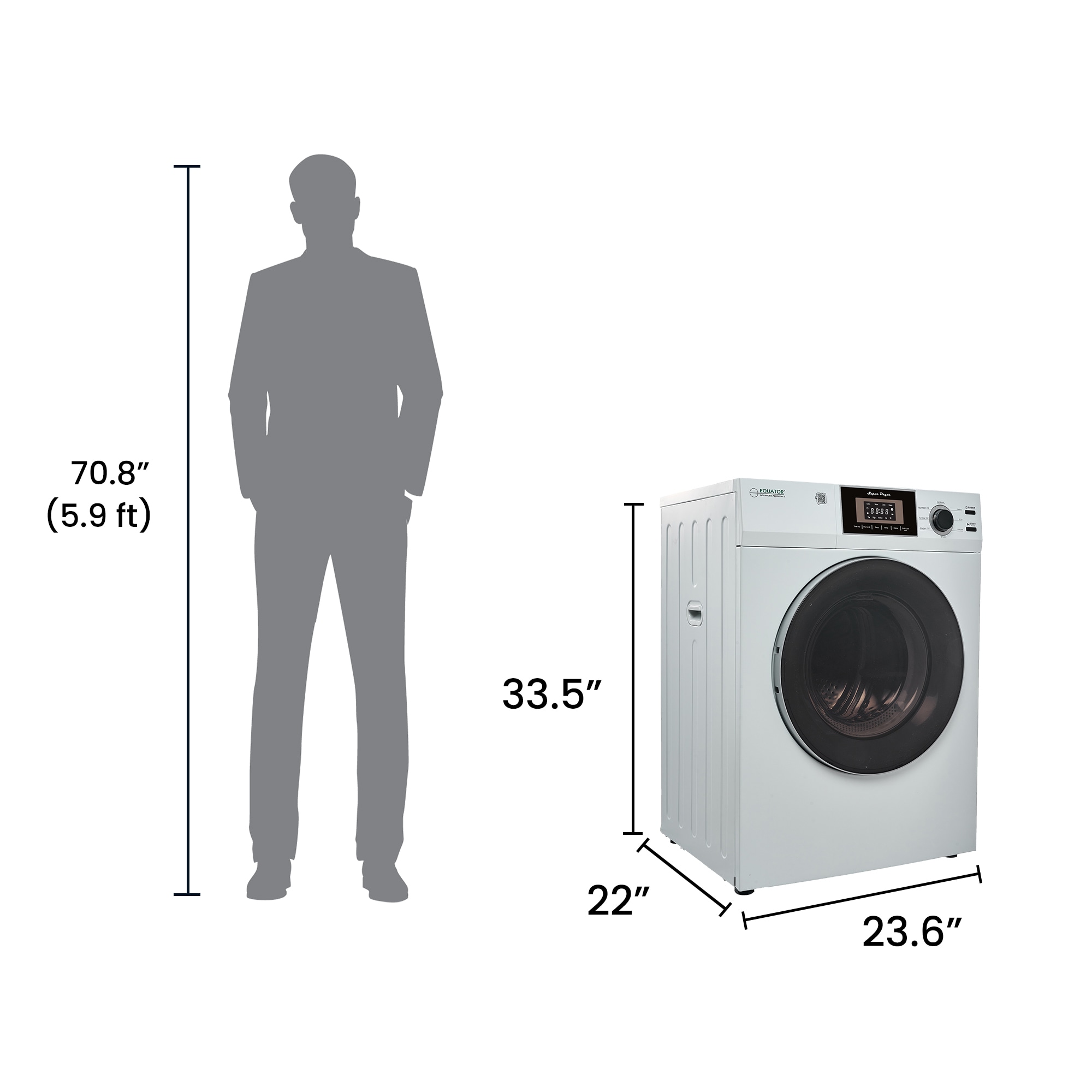 Equator Advanced Appliances ED 866 W Elec-Dry - View #3