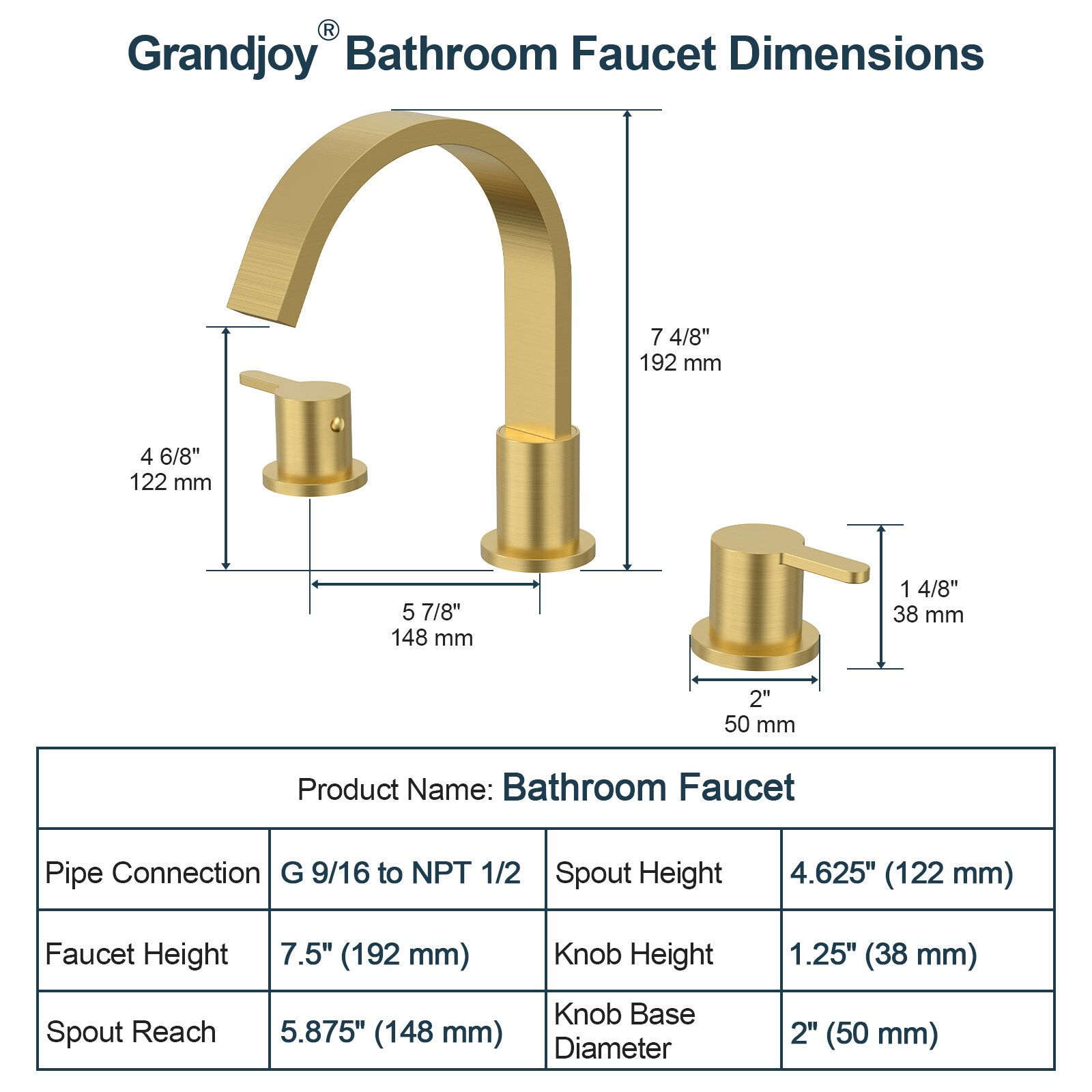 GRANDJOY SP52-BN Lavatory-Faucets - View #10