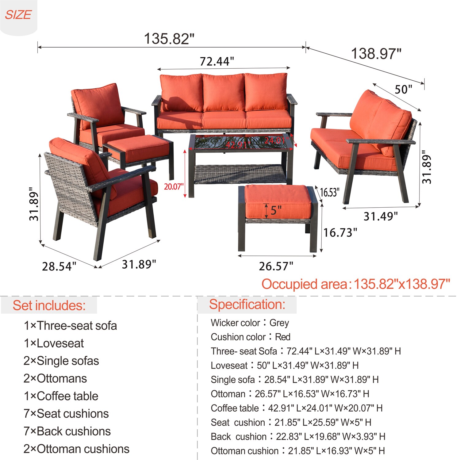 Pouuin SHW80T07 Patio-Conversation-Sets - View #8