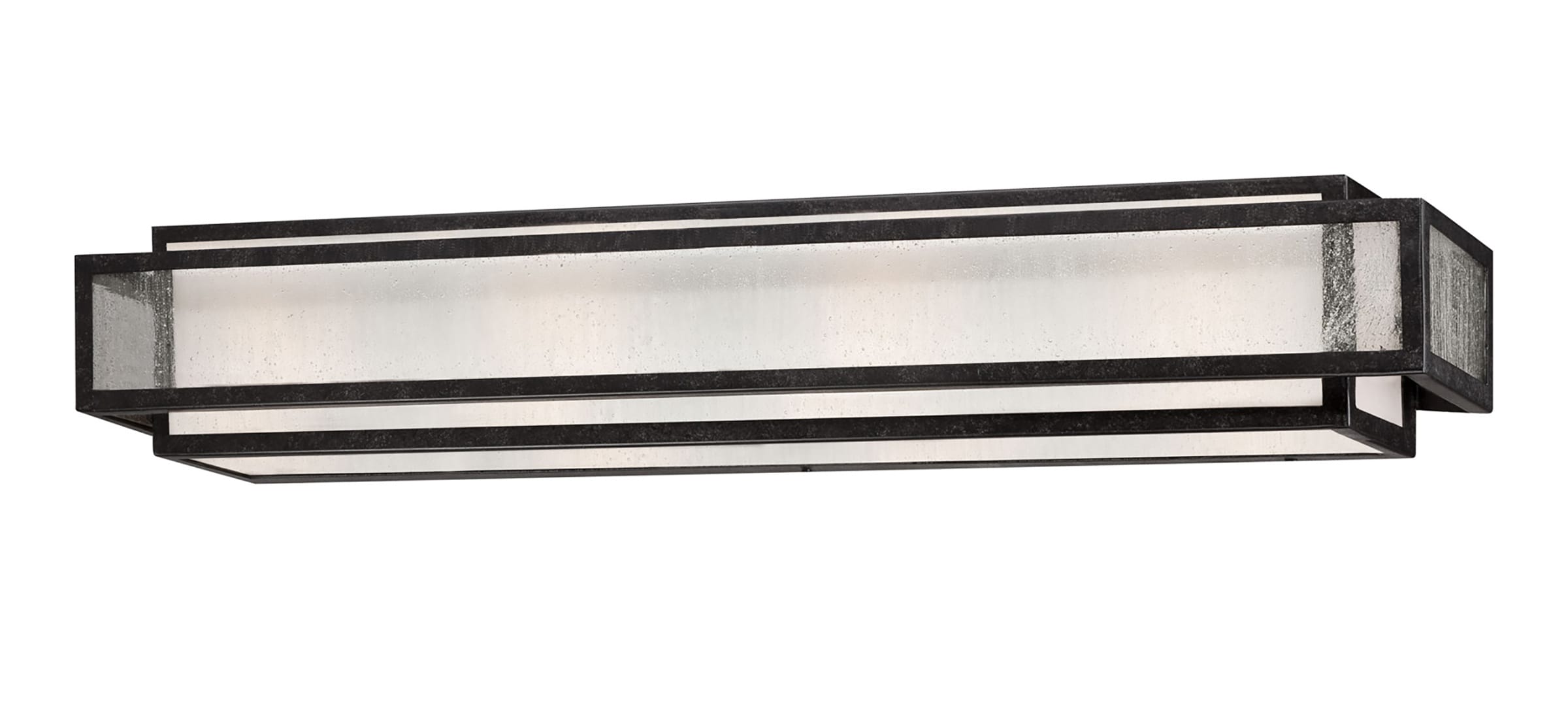 Aged Charcoal 30" 4-Light Bath Vanity with Clear Seeded Glass