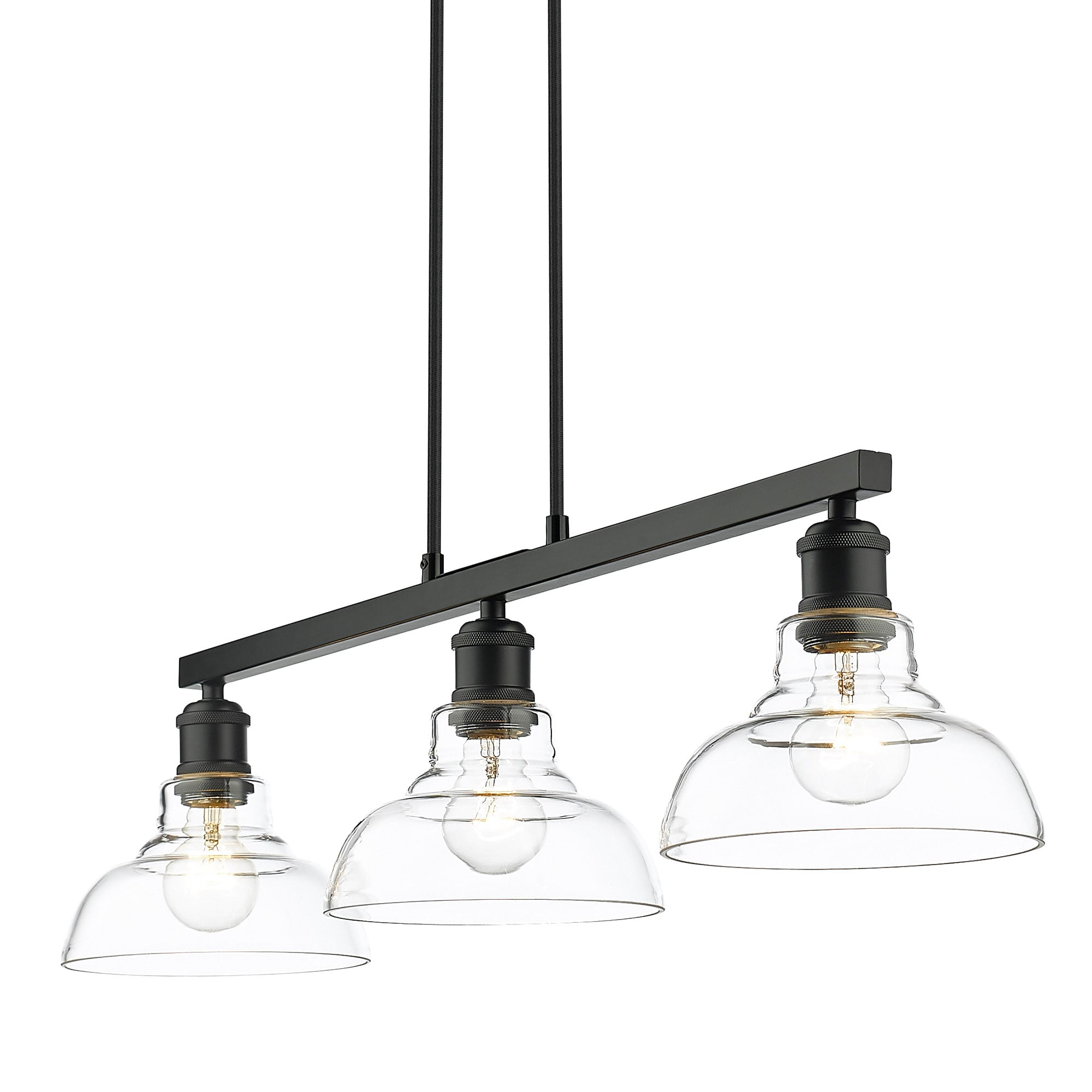 Golden Lighting 0305-3SF BLK-CLR flushmounts - View #4