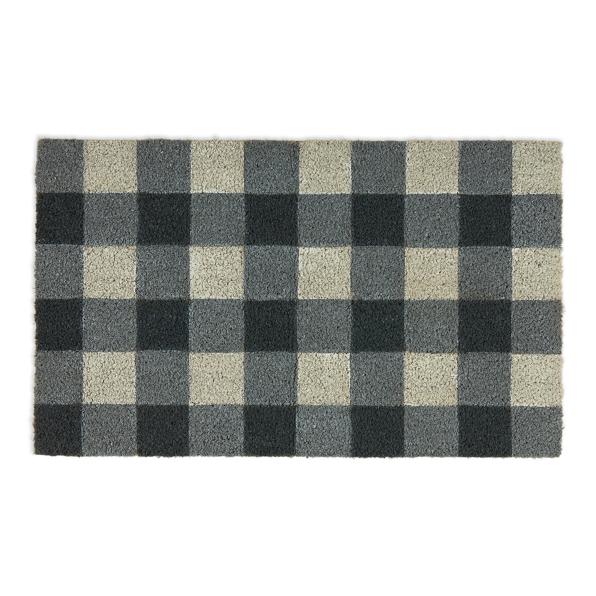 DII CAMZ11336 2-ft x 3-ft Gray and White Coir/Vinyl Rectangular Indoor or outdoor Door mat