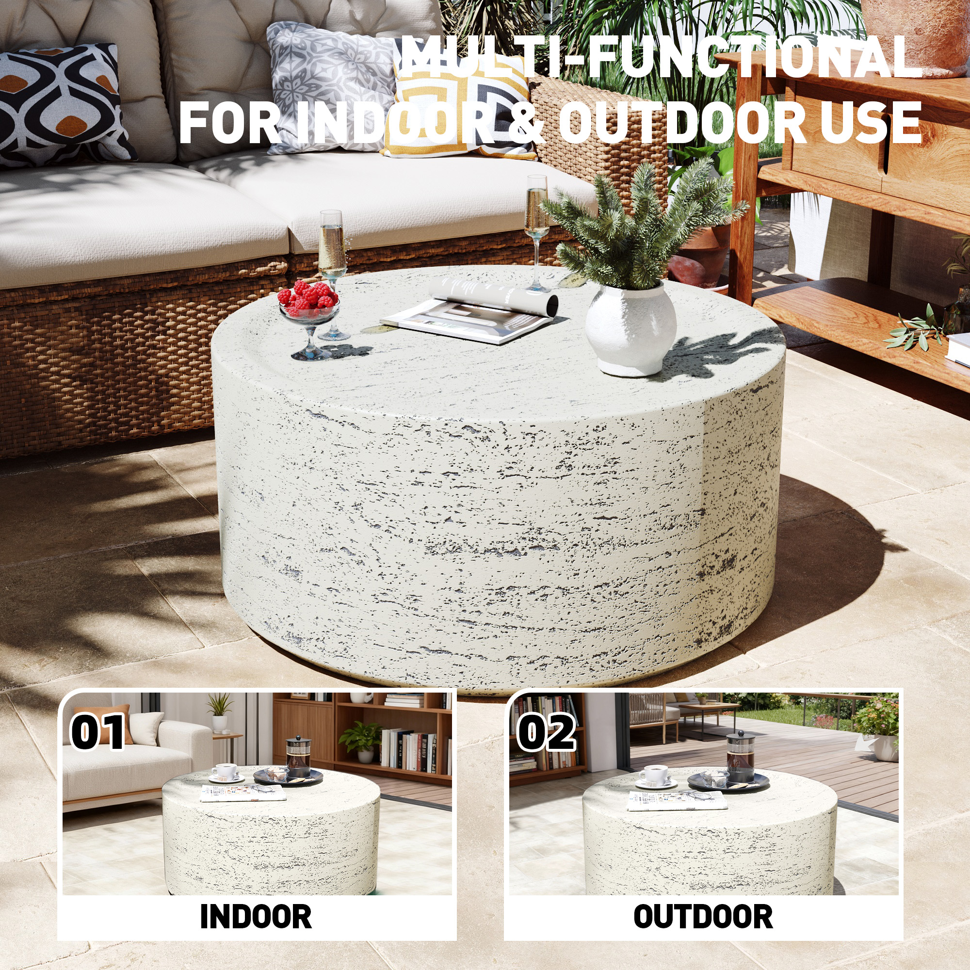 UPHA T28M-6BX-MB Patio-Tables - View #4