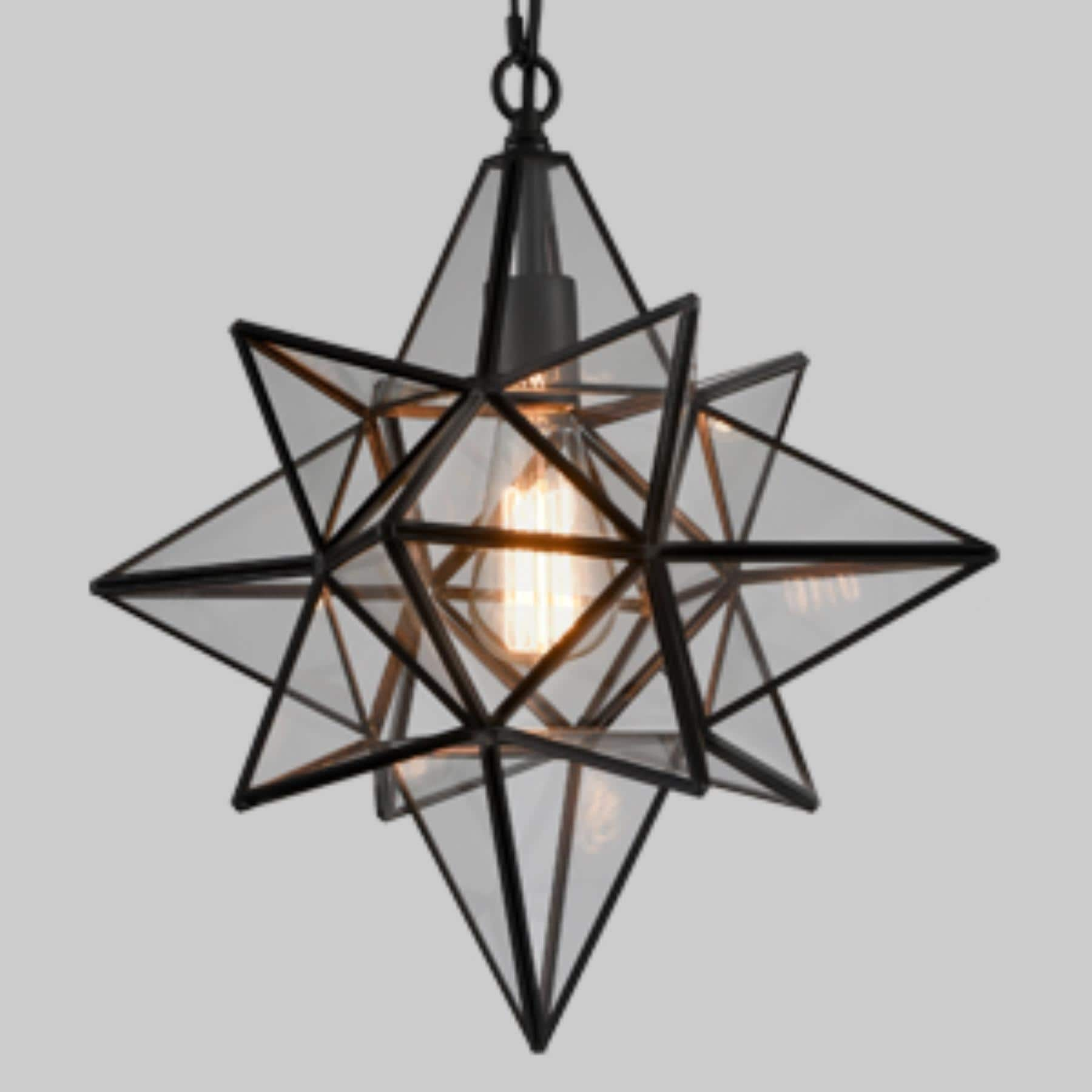 Bubble Glass Moravian Star Light - 13 Dia.