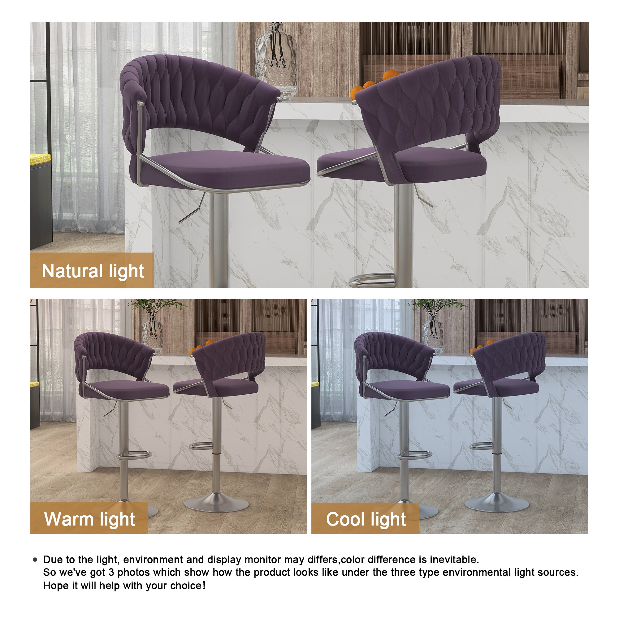 Dreamsidea LS-BA03-SI-2-PUR-4 stools - View #7