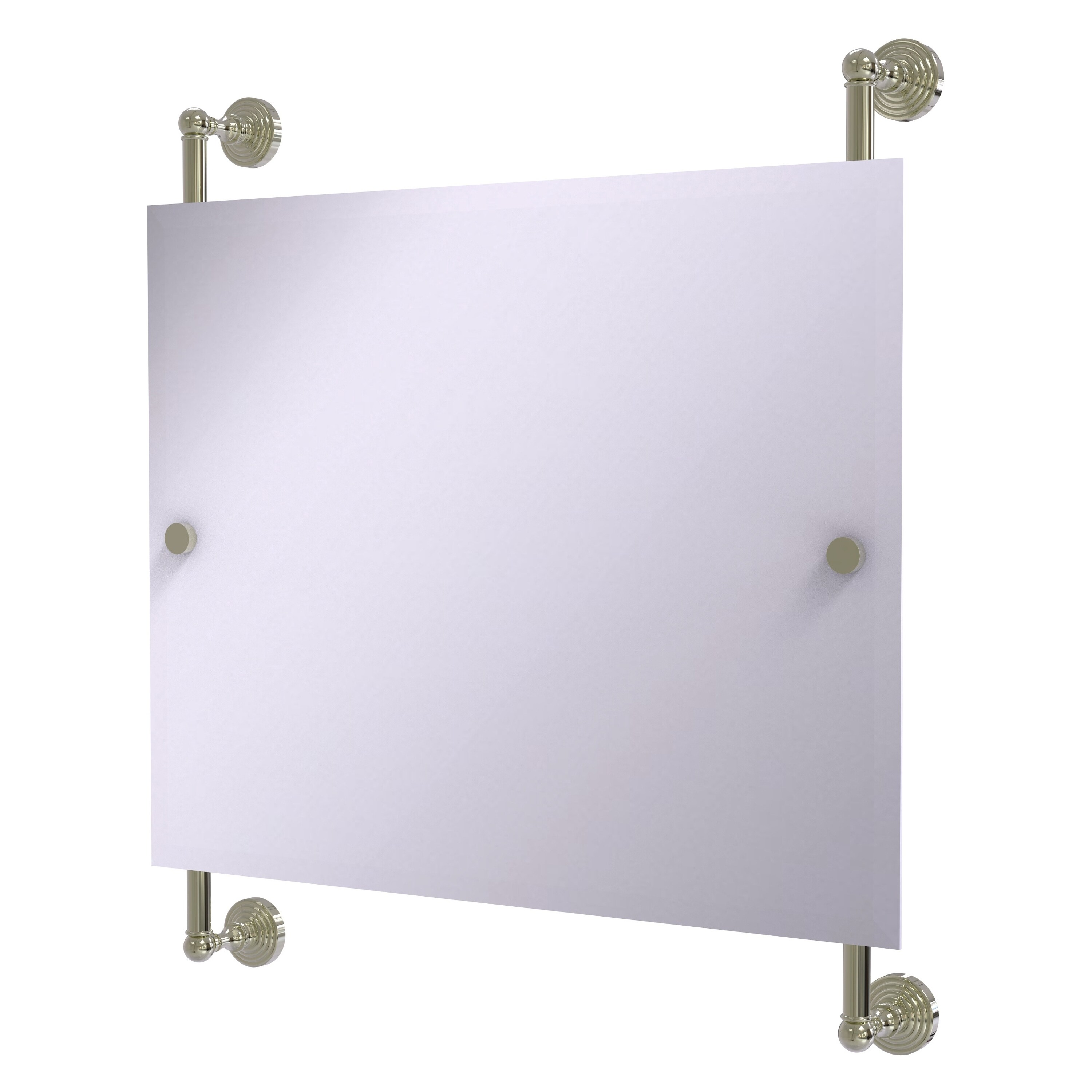 Allied Brass WP-27-93-PNI Waverly Place 26-Inches x 29-Inches Beveled Frameless Rectangle Bathroom Vanity Mirror ( Polished Nickel )