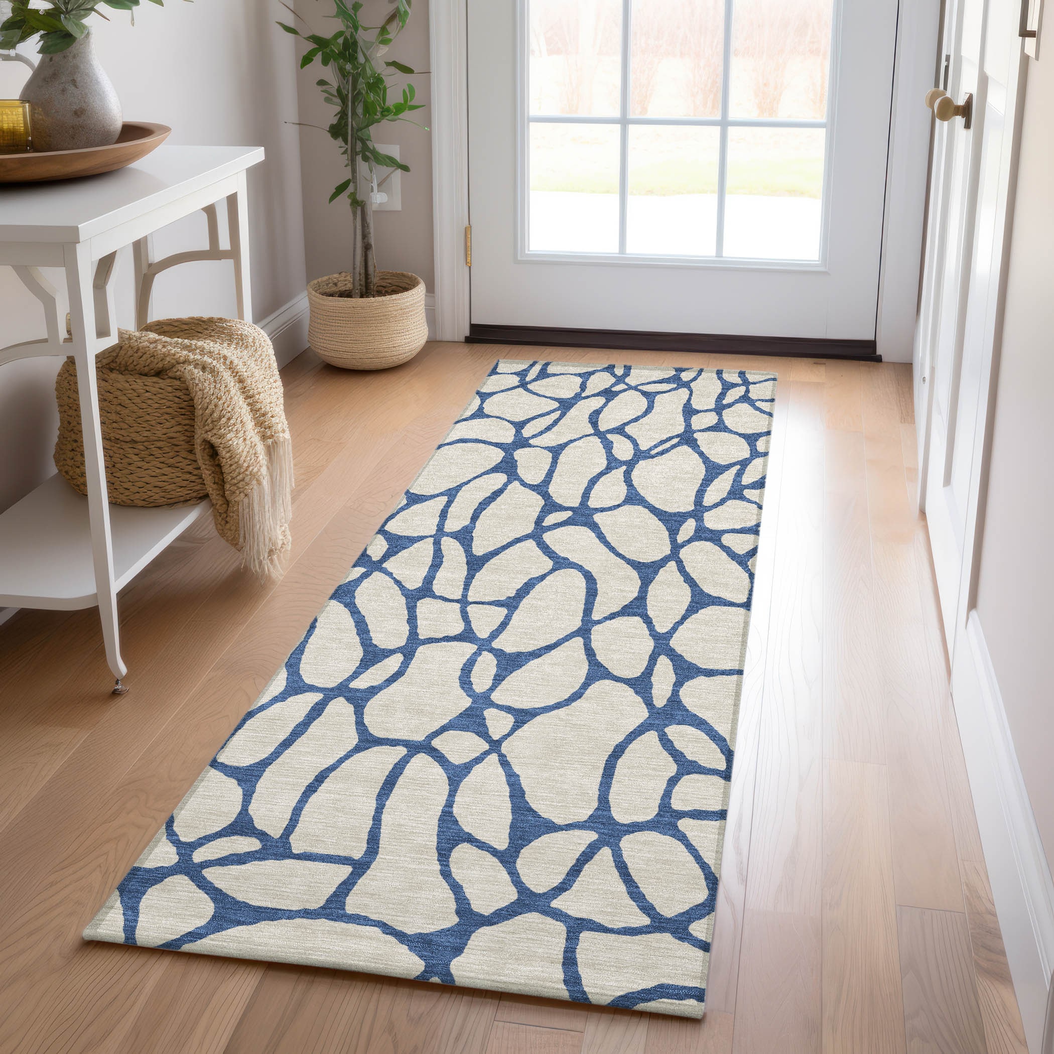 Addison Rugs ACN1023BG2X8 Chantille ACN1023BG 2 x 7 (ft) Polyester Beige Rectangular Indoor/Outdoor Geometric Machine washable Runner rug