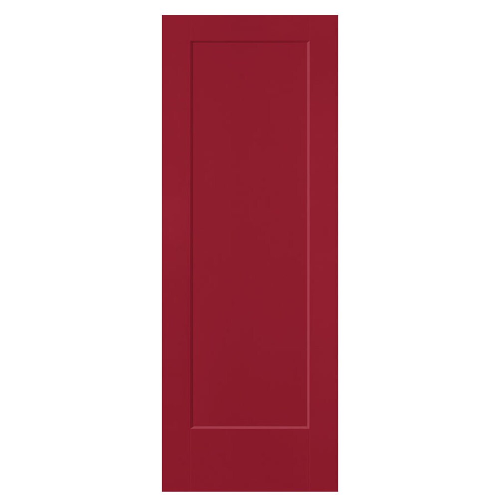 Masonite 826360 Lincoln Park 30-in x 80-in Barn Red 1-panel square Smooth Hollow core Prefinished Molded composite Slab Door