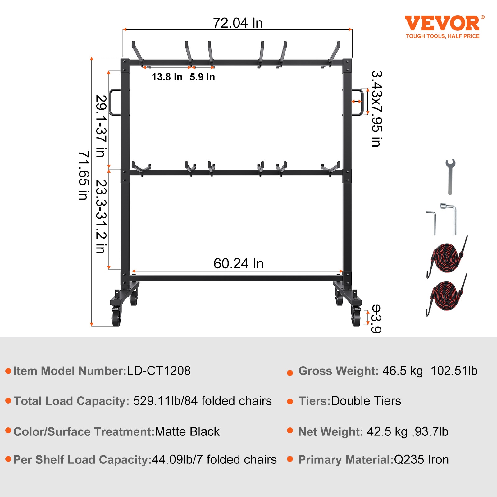 VEVOR ZYTC723472YCUPHARV0 Dump-Cart - View #8
