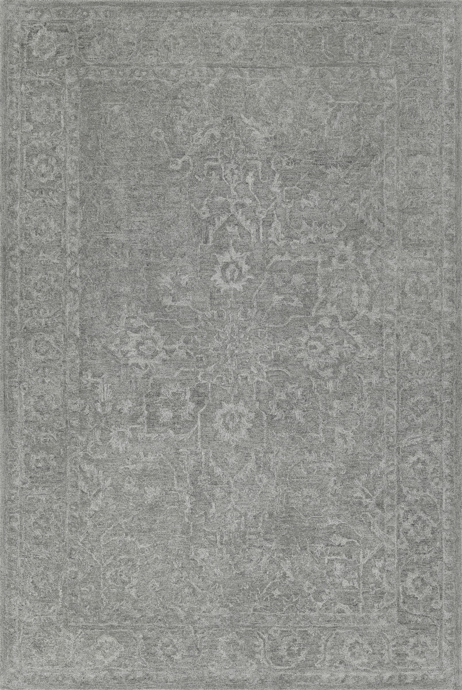 Addison Rugs AHA33GR5X8 Harlow 5 x 8 (ft) Tufted Wool Grey Rectangular Indoor Distressed/Overdyed Vintage Area rug