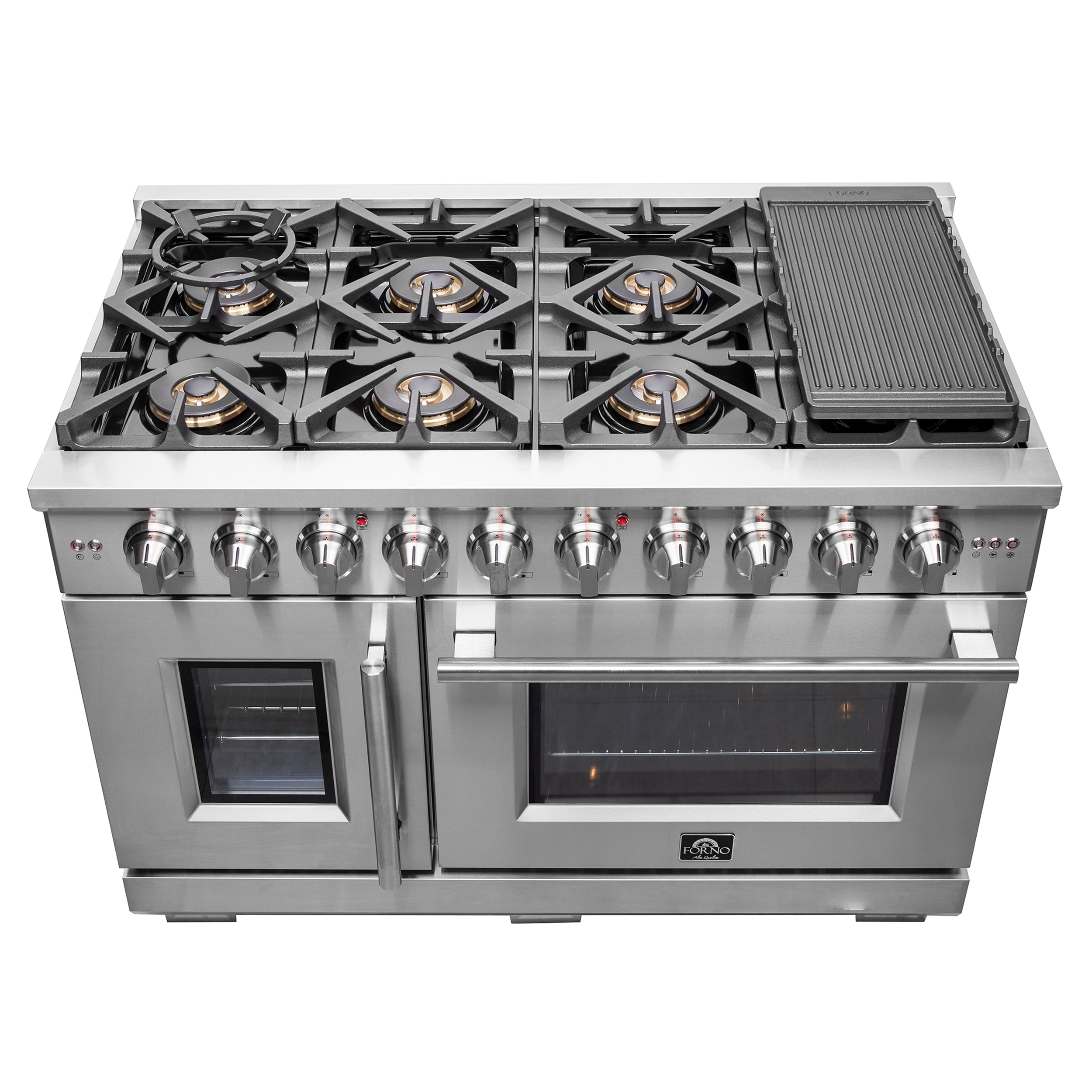 FORNO FFSGS6460-48 Double-Oven-Gas-Ranges - View #6
