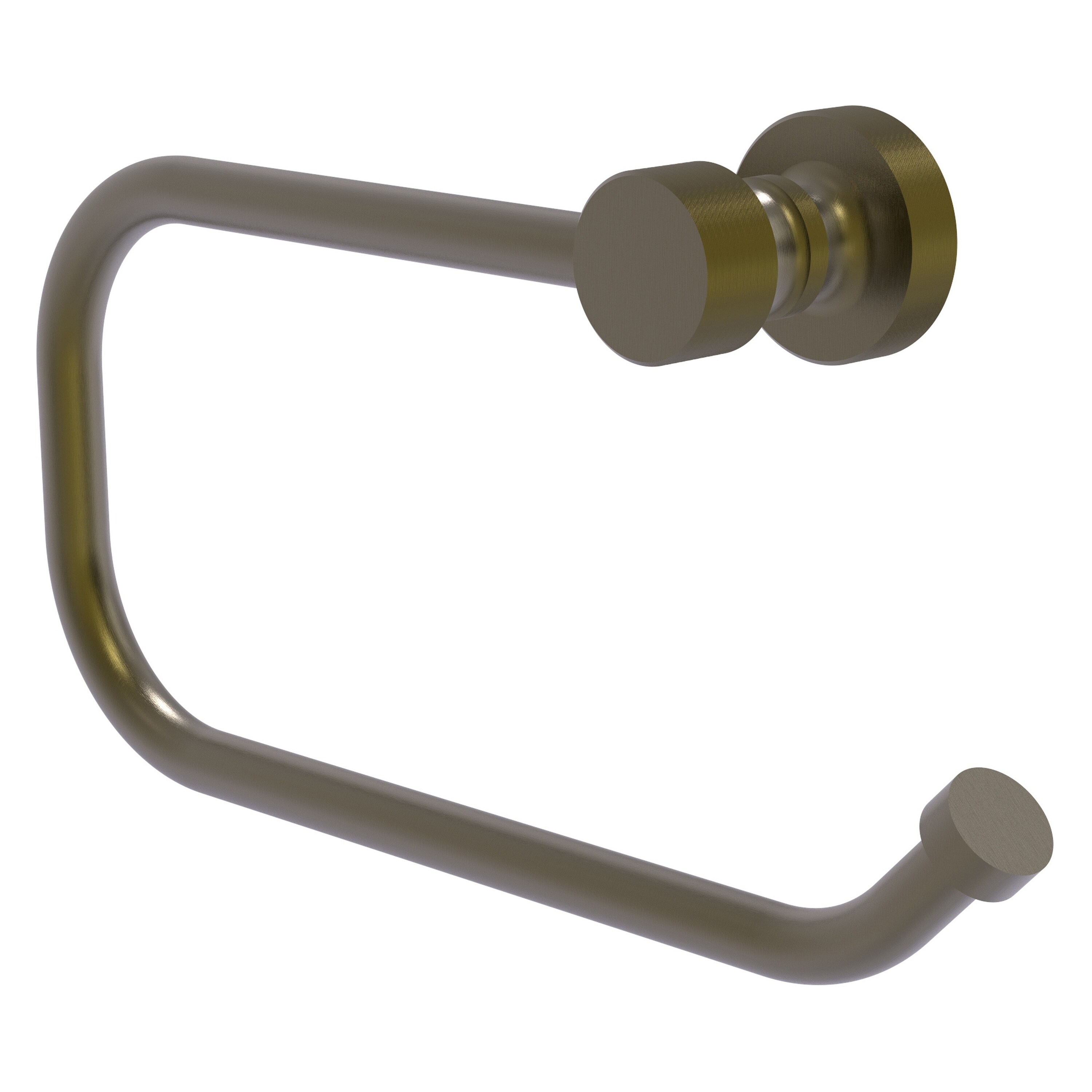 Allied Brass FT-24E-ABR Foxtrot Antique Brass Wall mount Single post Toilet Paper Holder 1 -Rolls with Storage