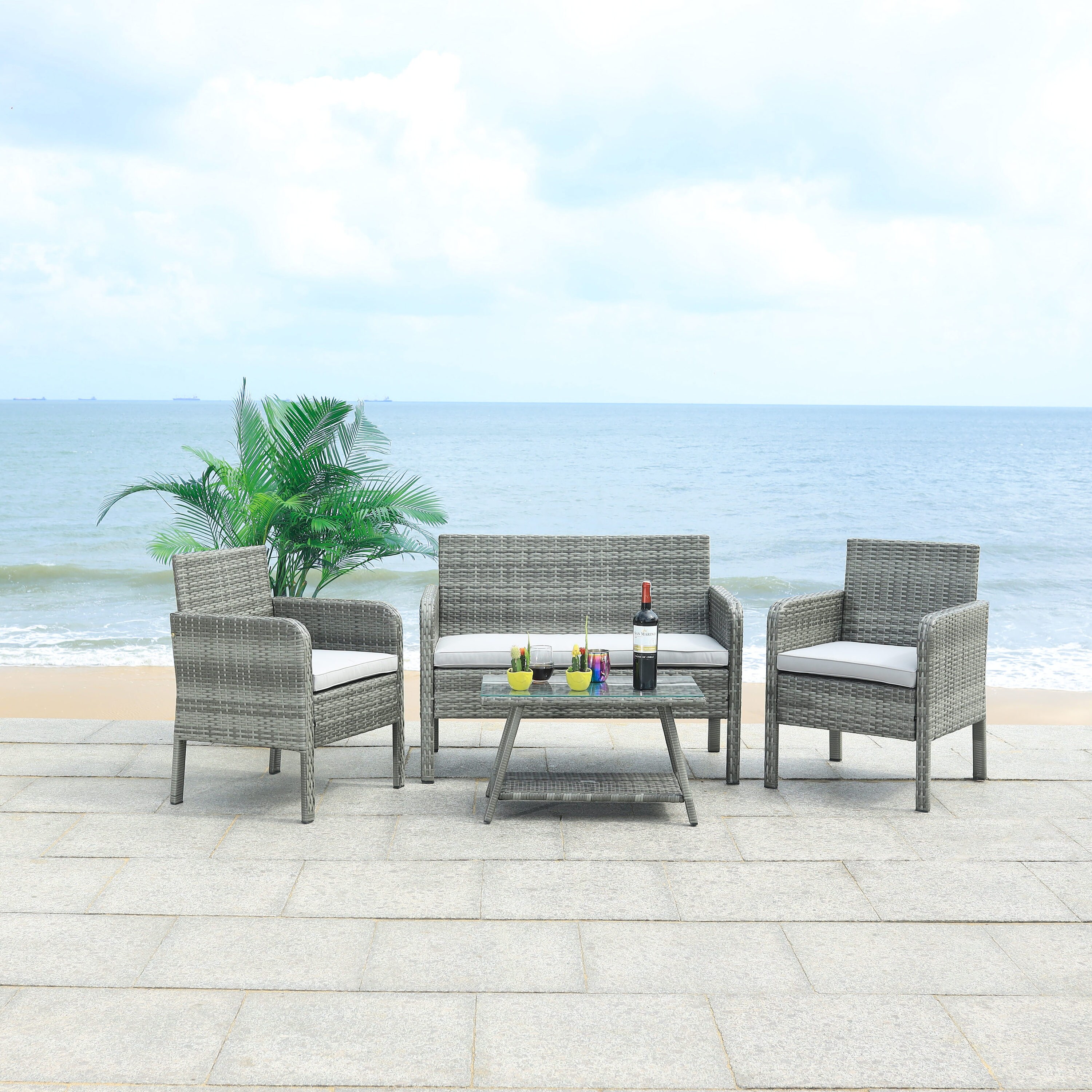 Safavieh PAT7505B Patio-Conversation-Sets - View #3