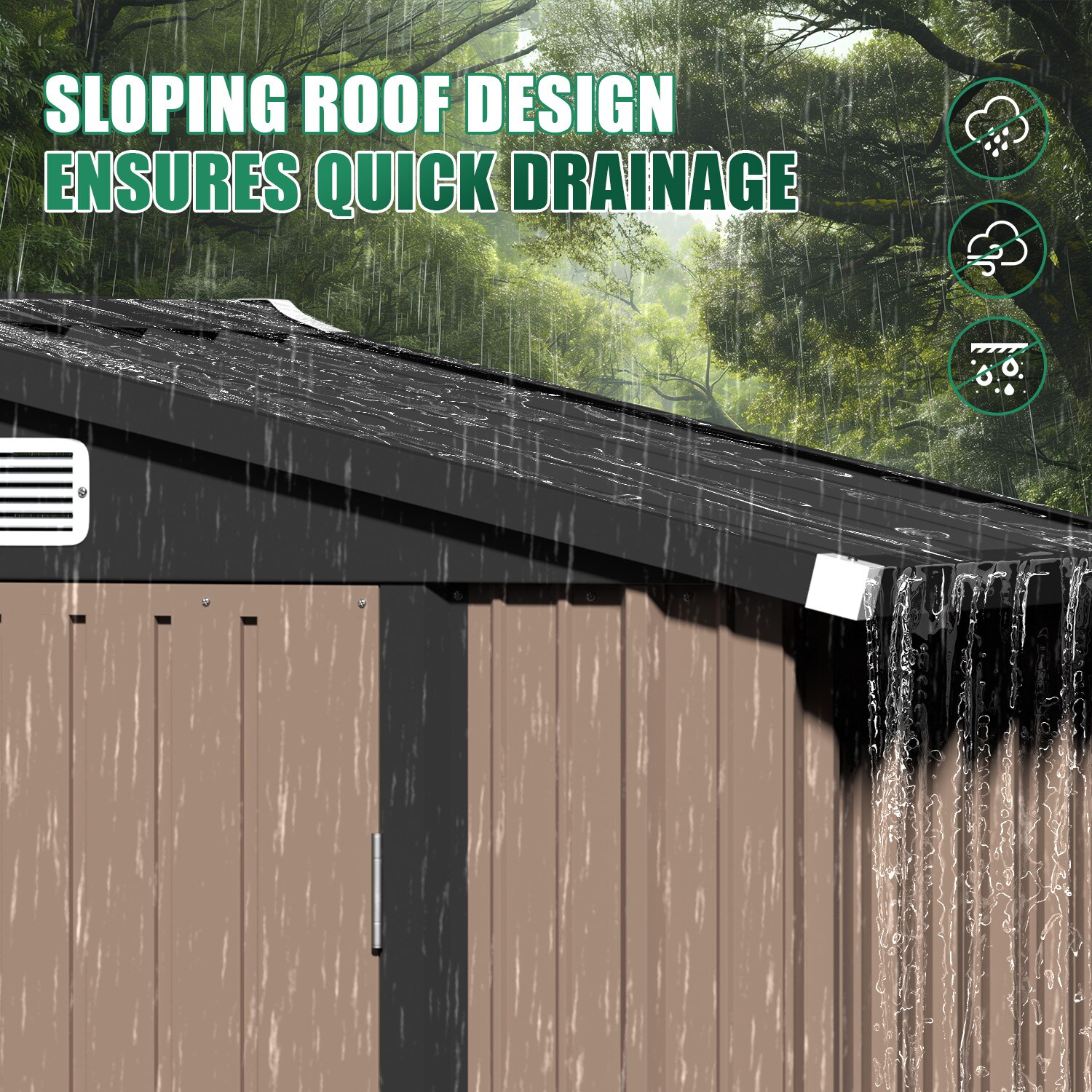 AOXUN ZZSD060401-BR Metal-Storage-Buildings-Sheds - View #2