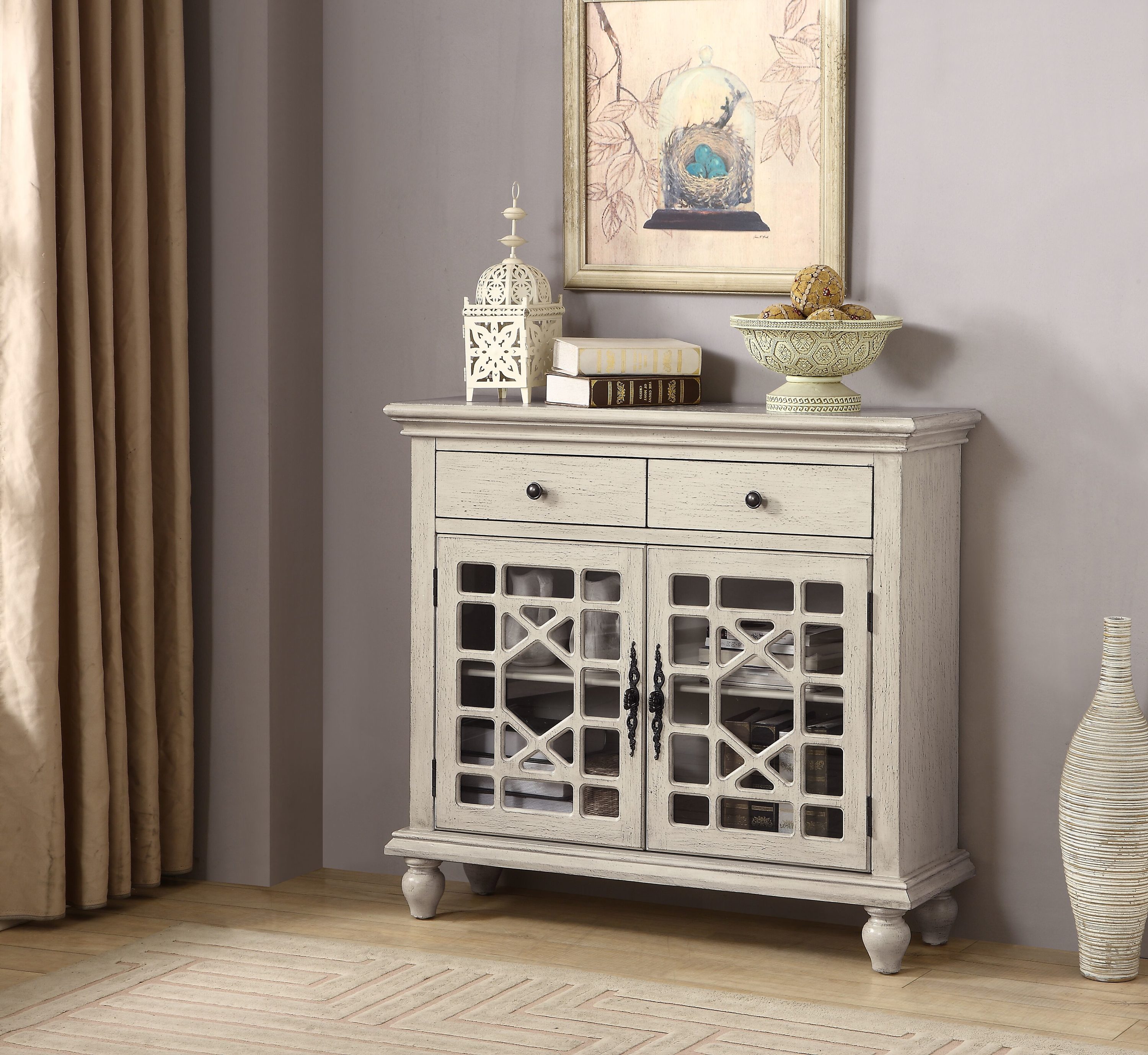 Coast to Coast -mills tone Texture Ivory 2-Drawer Accent Chest at Lowes.com