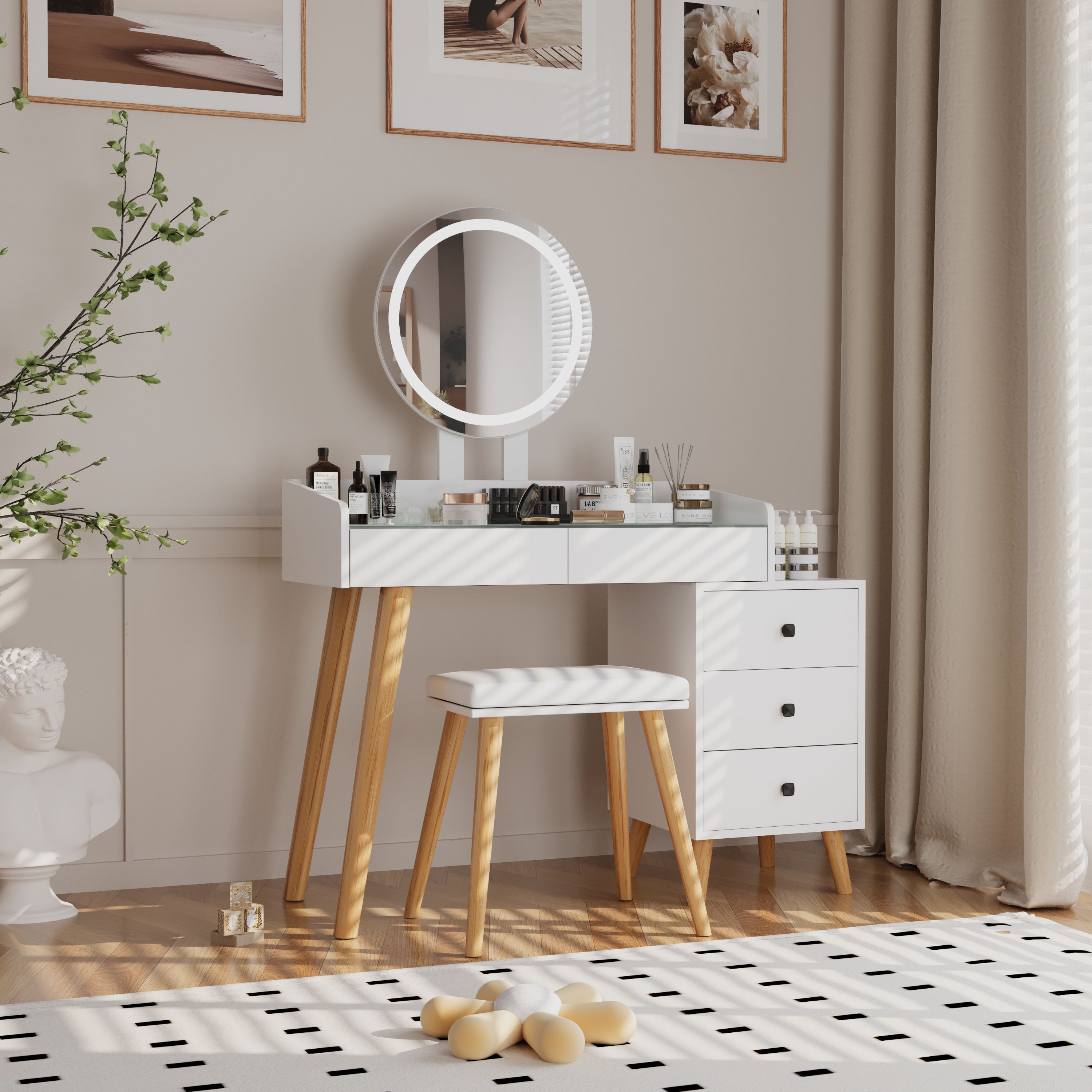 Huluwat DJ-9P193930 Bedroom-Vanities - View #2