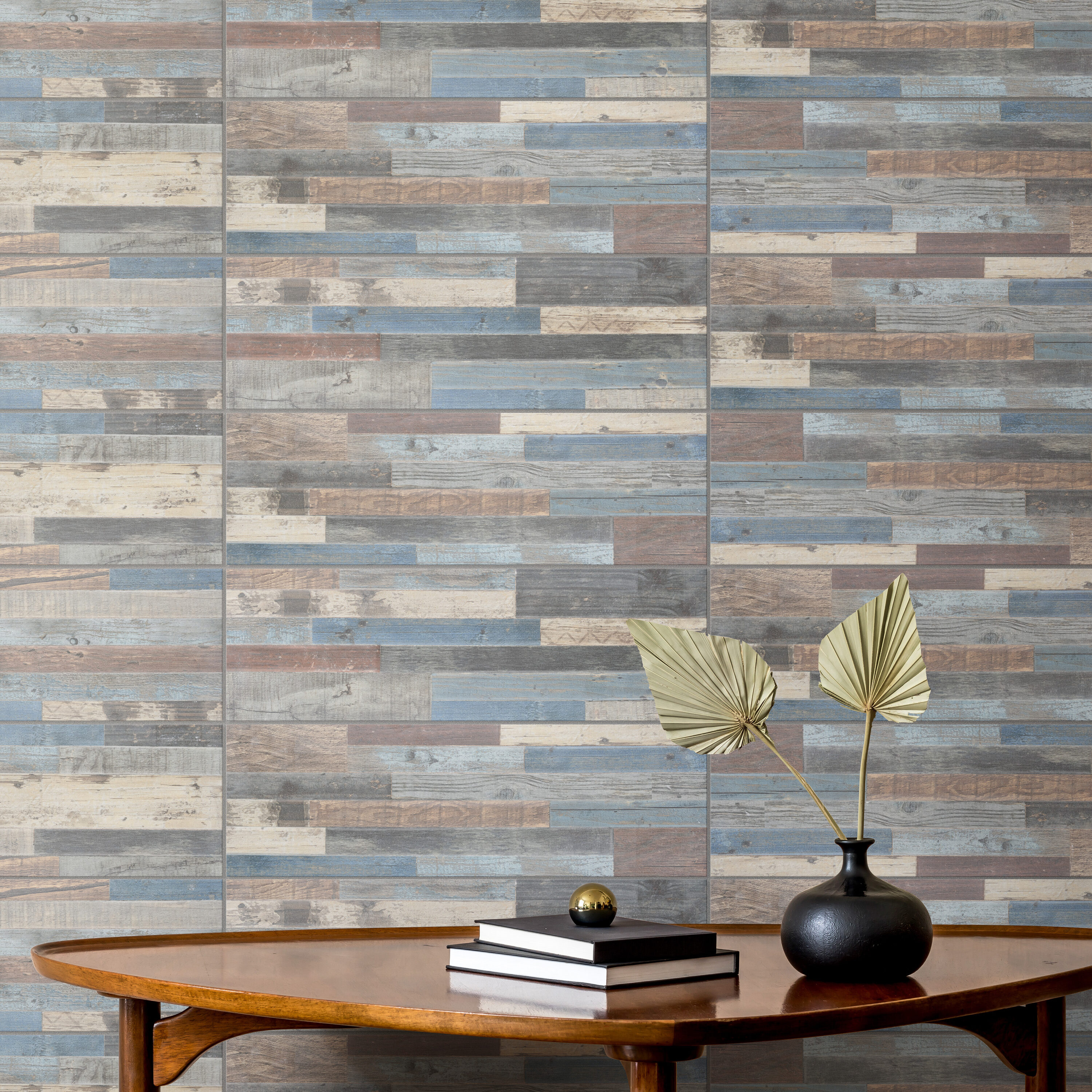 Affinity Tile Coleur Mix 7-in x 20-in Matte Ceramic Wood Look Wall Tile ...