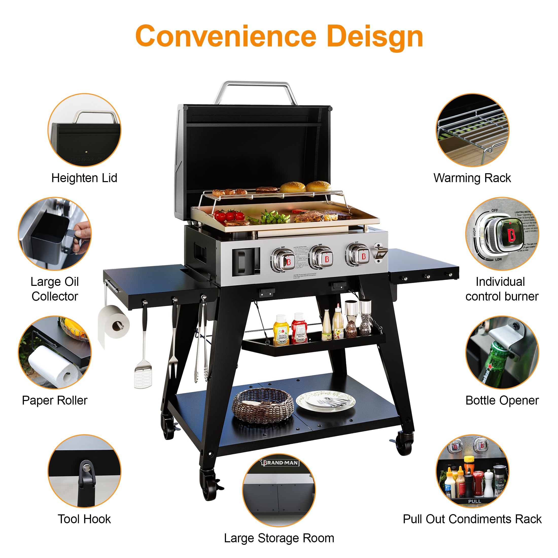 Brand-Man Grills BMBLS-3B Gas-Grill - View #9