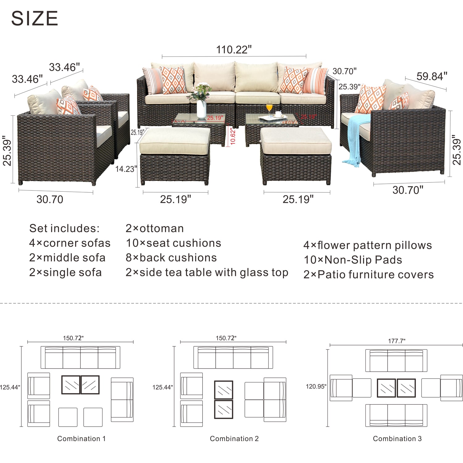 Ovios KF604 Patio-Conversation-Sets - View #7