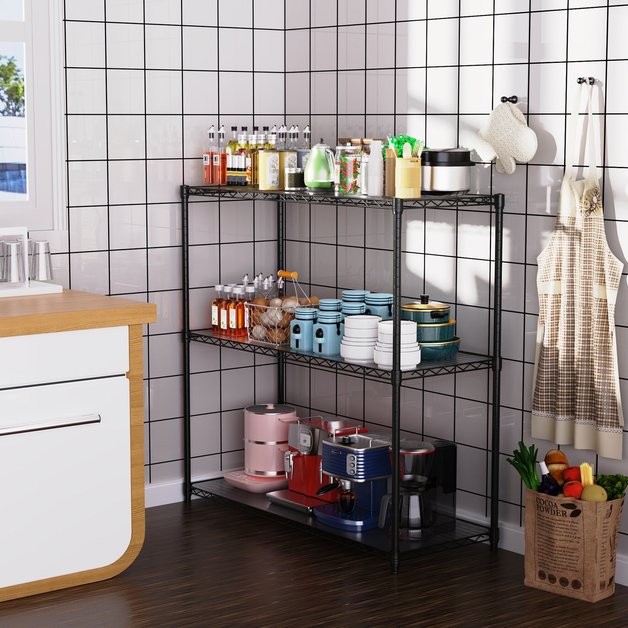 Vorene J-5F8NJLVDC0PK Free-Standing-Shelving - View #3
