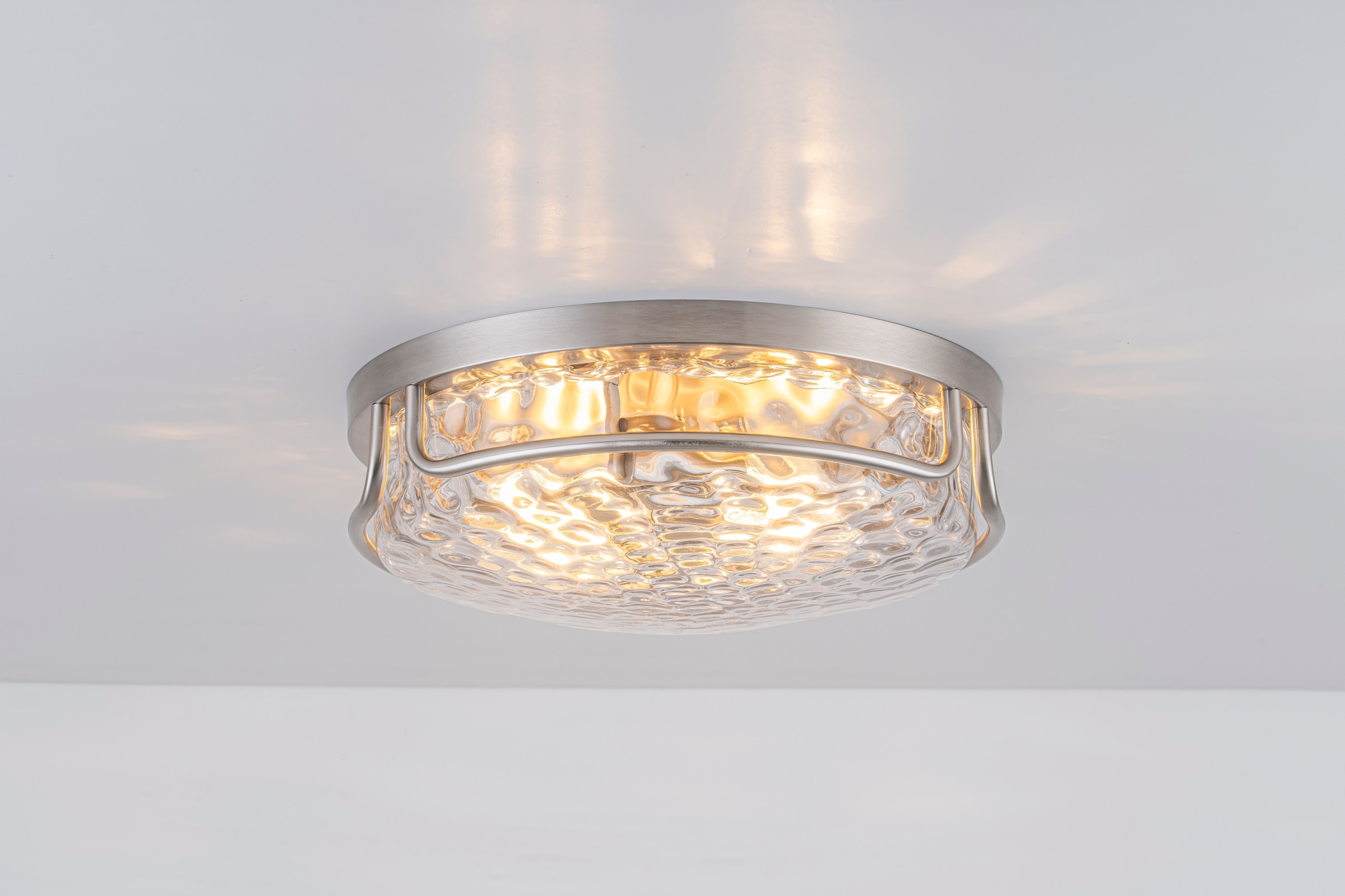 EDISLIVE 2-Light Industrial Farmhouse Dome Semi Flush Mount Light