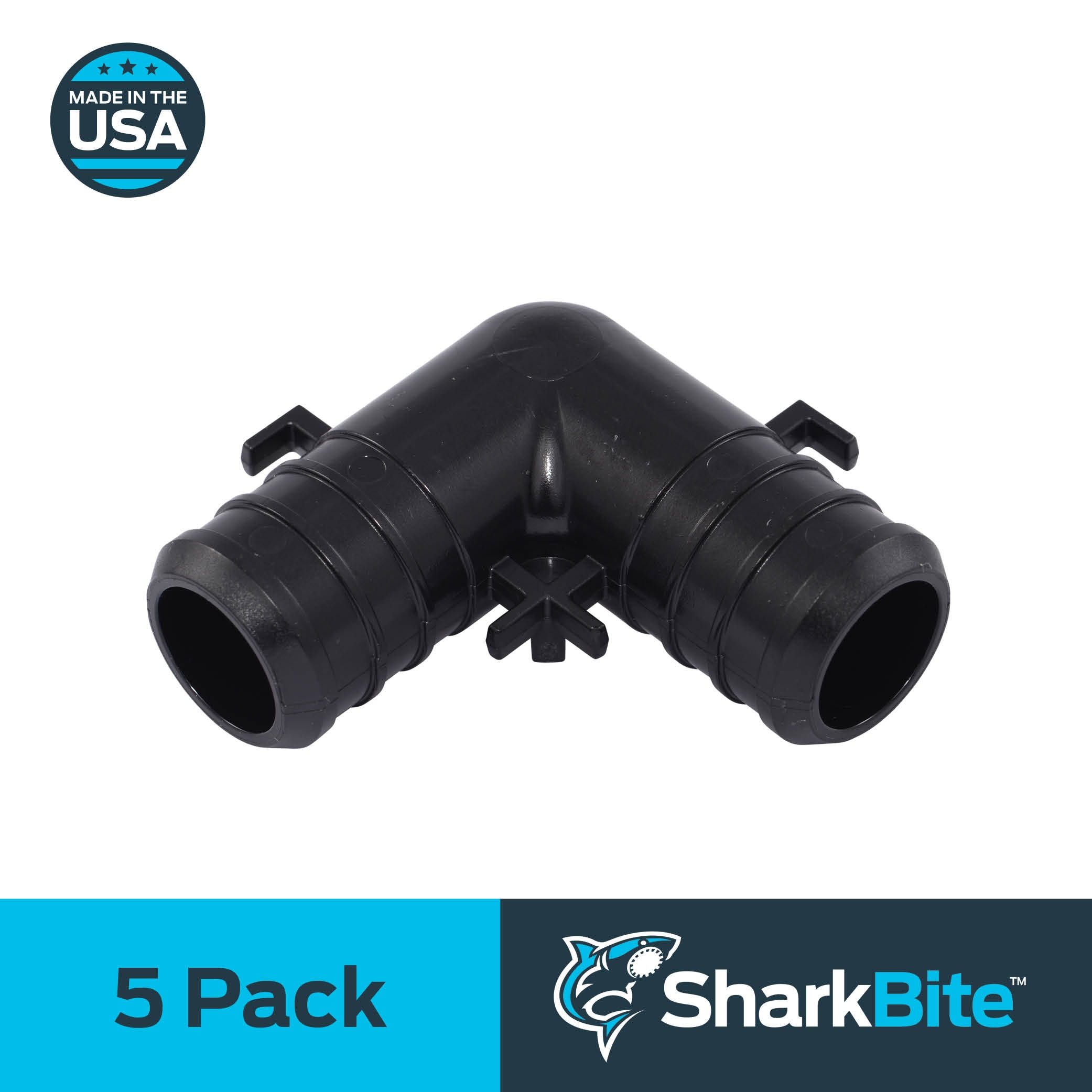 SharkBite UP256Z5 3/4-in PEX Crimp Poly 90-Degree Elbow (5-Pack)