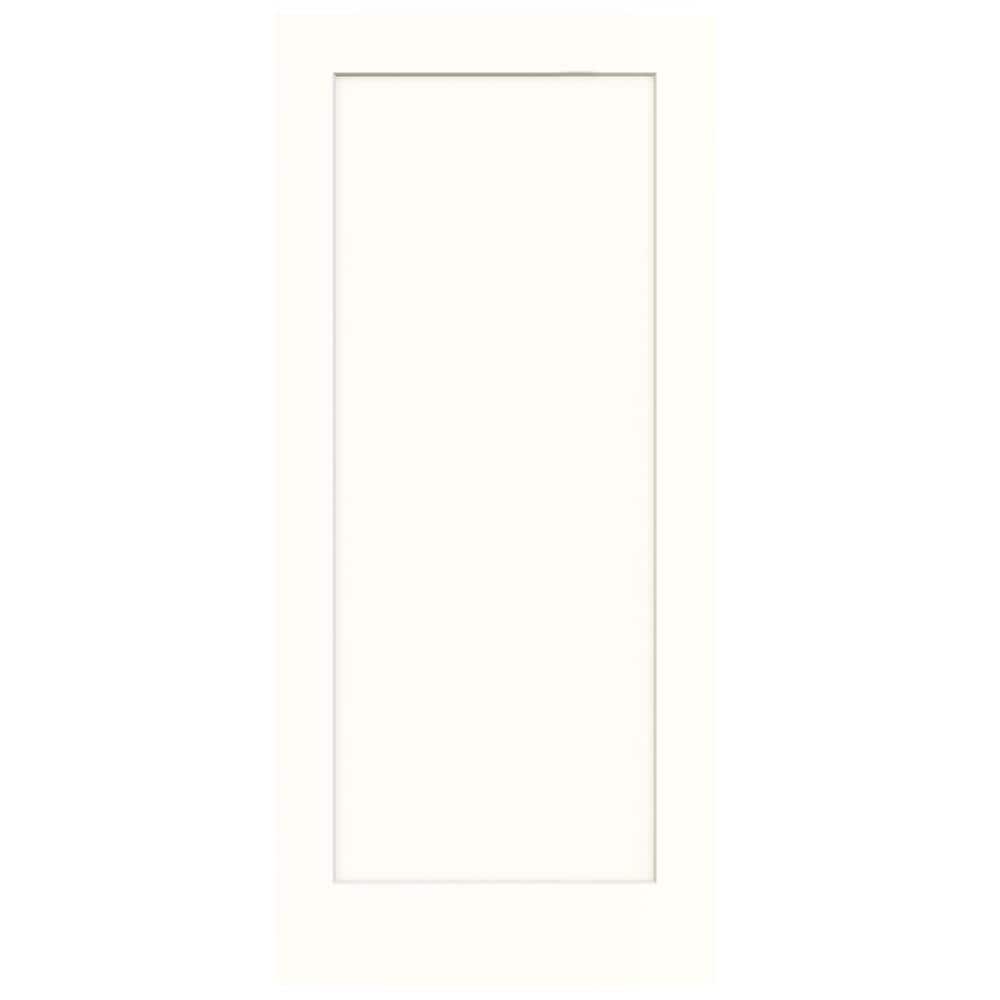 JELD-WEN LOWOLJW191200449 Madison 36-in x 80-in Modern White 1-panel square Smooth Solid core Prefinished Molded composite Slab Door