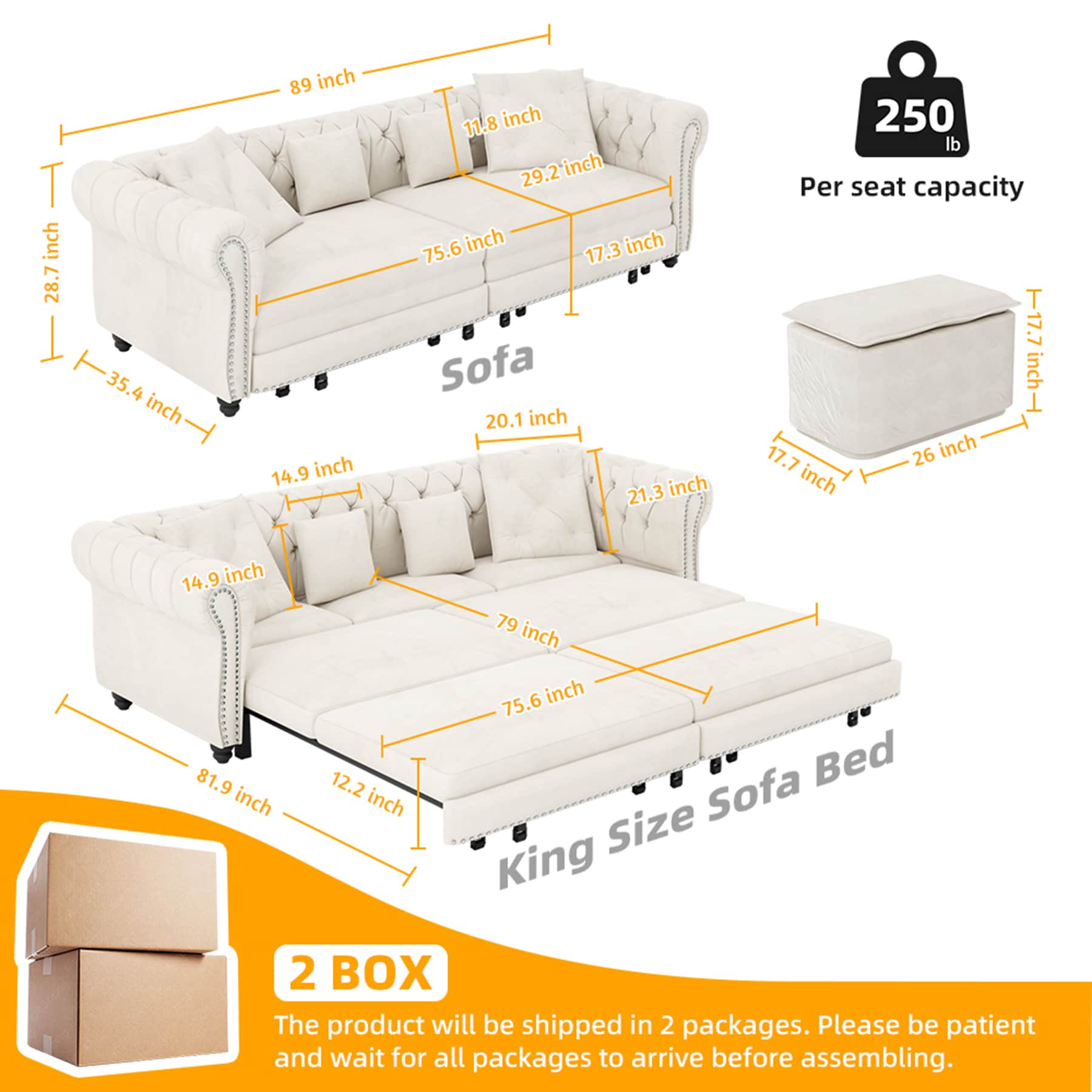SINOFURN SYA020301BG Sofas-Loveseats - View #4