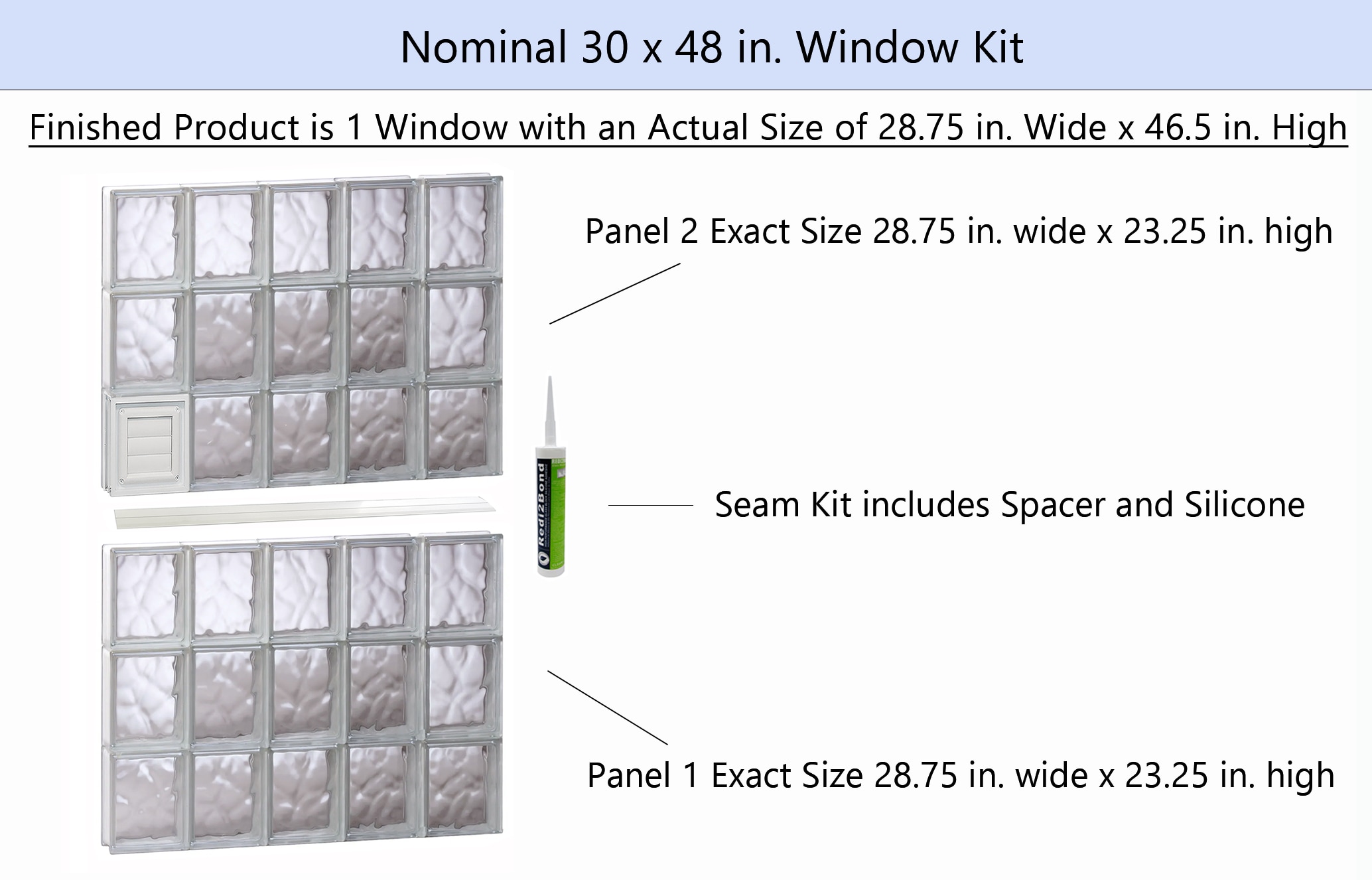 REDI2SET D3048DC Glass-Block-Windows - View #2
