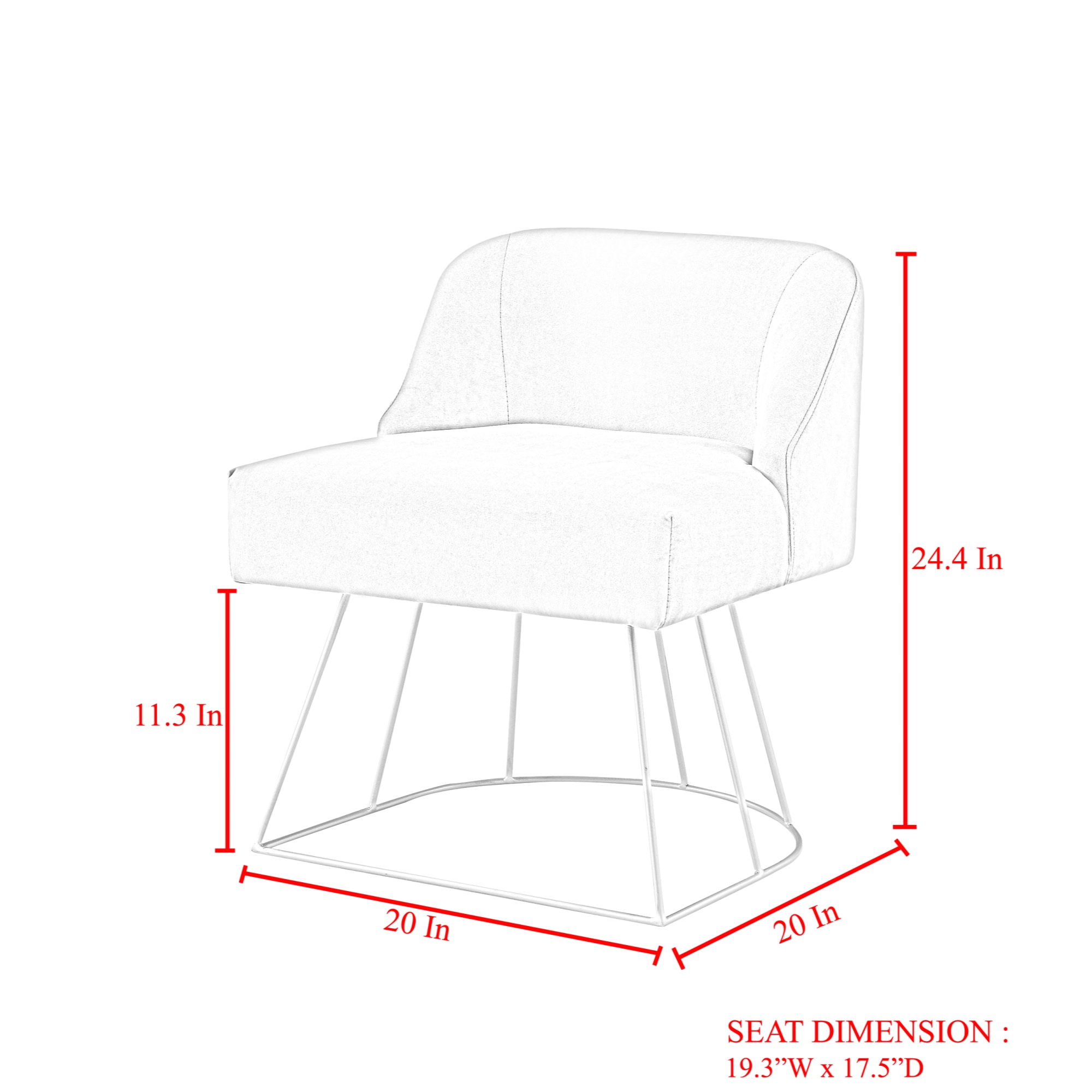 Inspired Home VS140-02PL-LS Vanity-Stools - View #7