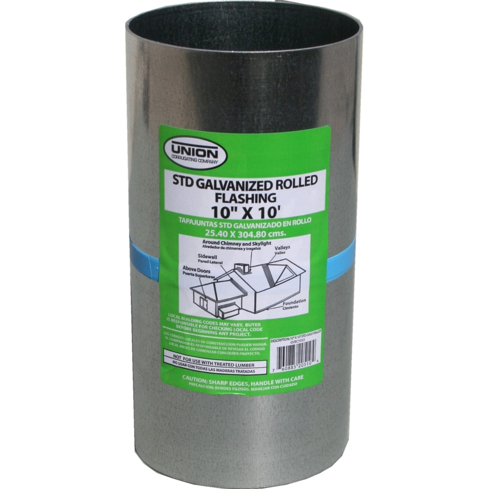 Union Corrugating 10-in x 50-ft Aluminum Roll Flashing in the Roll Flashing  department at