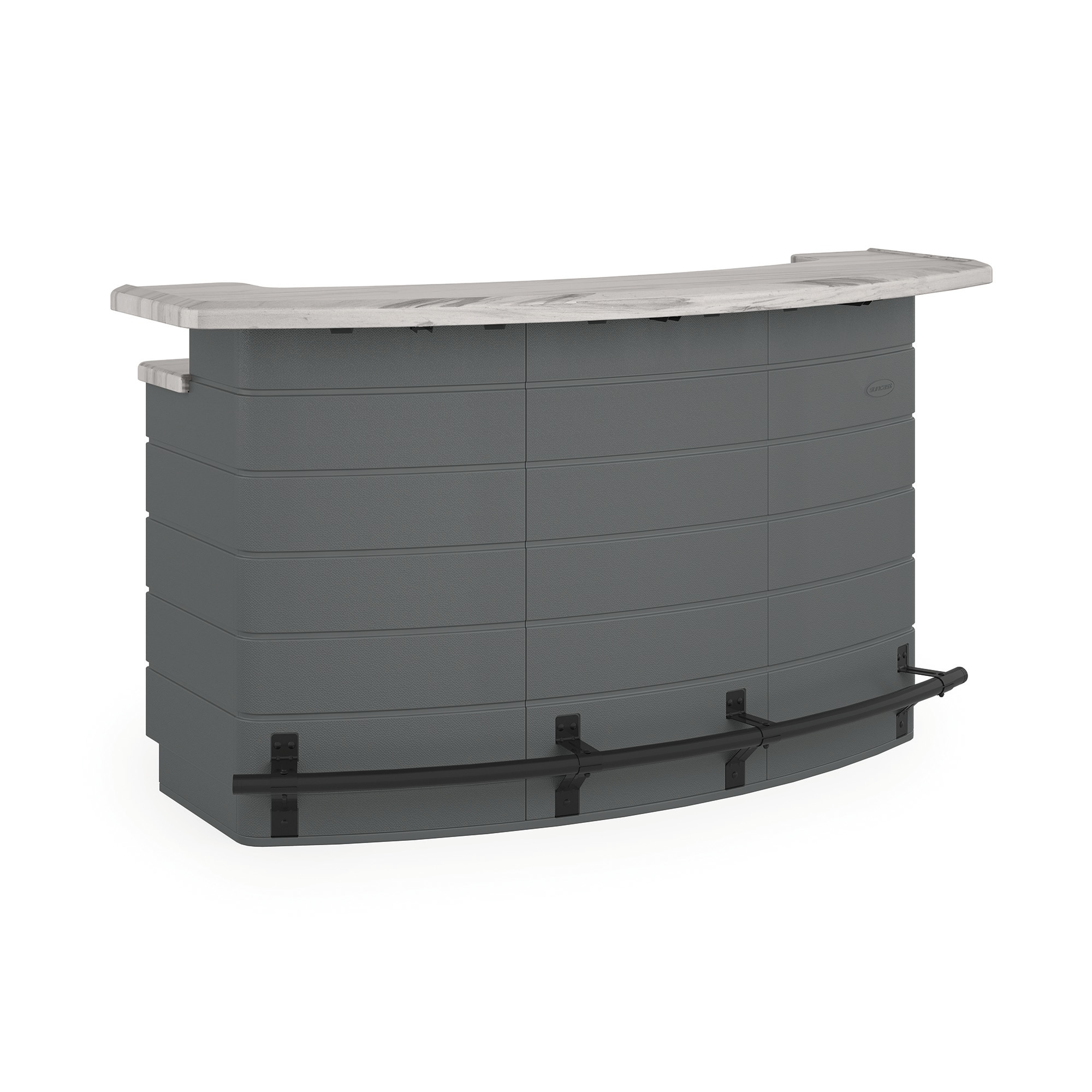 Suncast BMEB2000D Backyard Oasis Cool Gray Resin Patio Bar