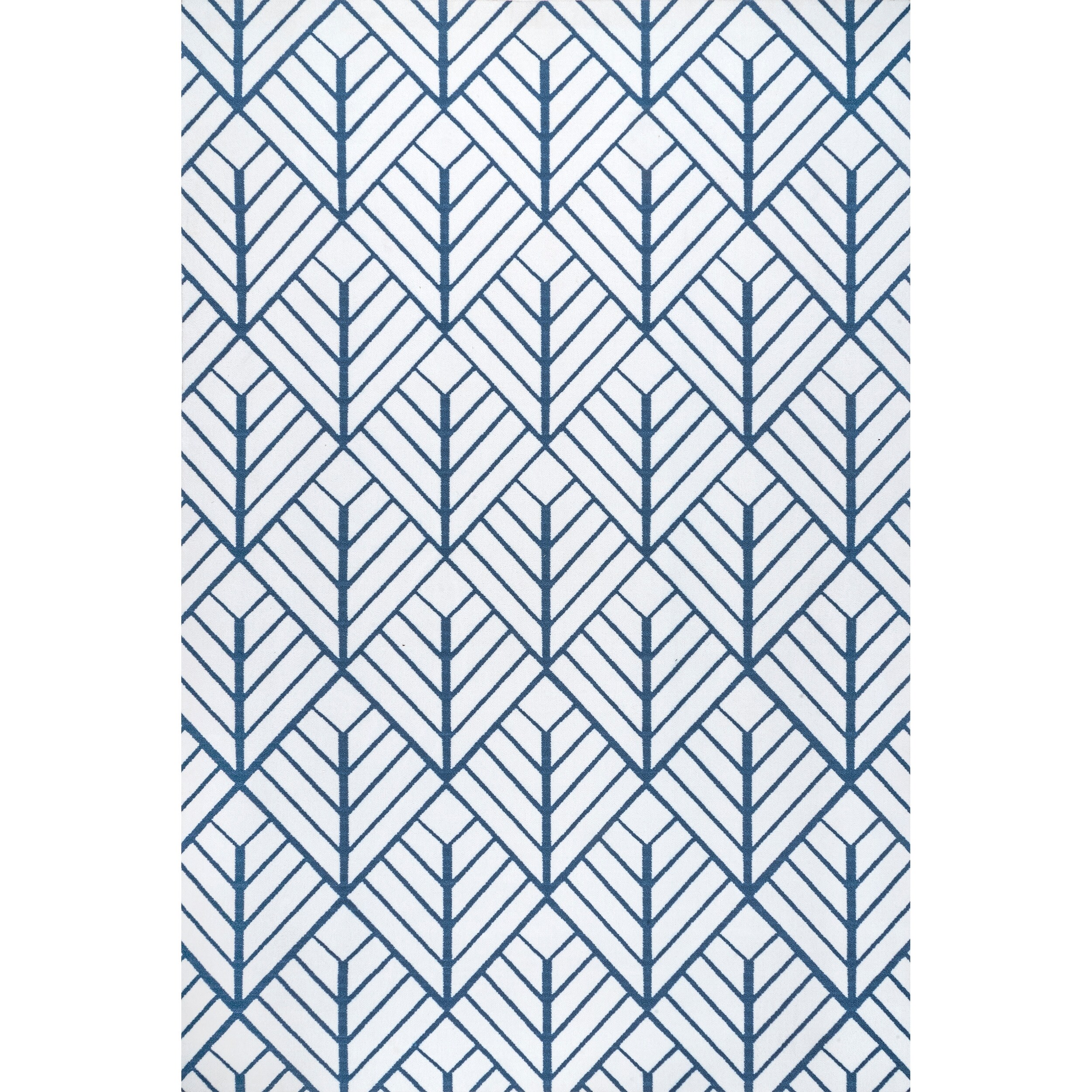 nuLOOM HJOA13A-2608 Oasis 2 x 8 (ft) Loomed Polyester Blue Rectangular Indoor/Outdoor Geometric Runner rug