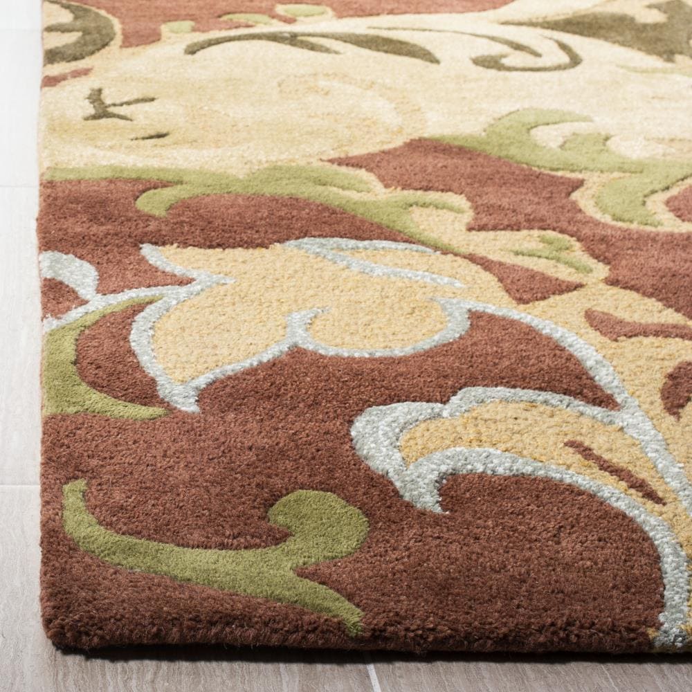 Handmade Tufted Gray Wool and Viscose 8' x 10' Rug