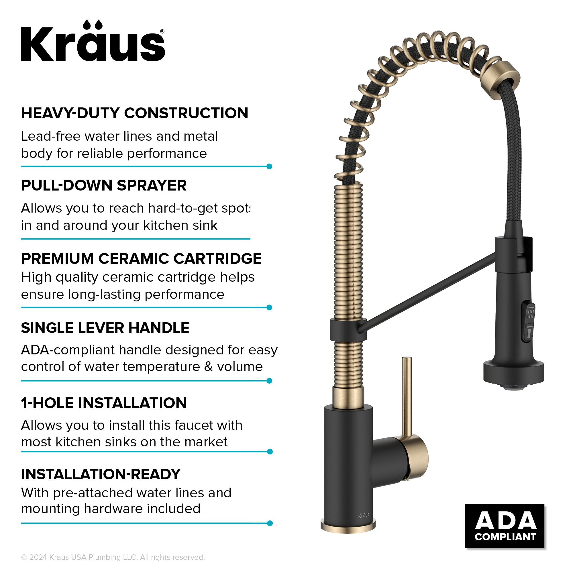 Kraus KPF-1610SFACBMB Kitchen-Faucets - View #17