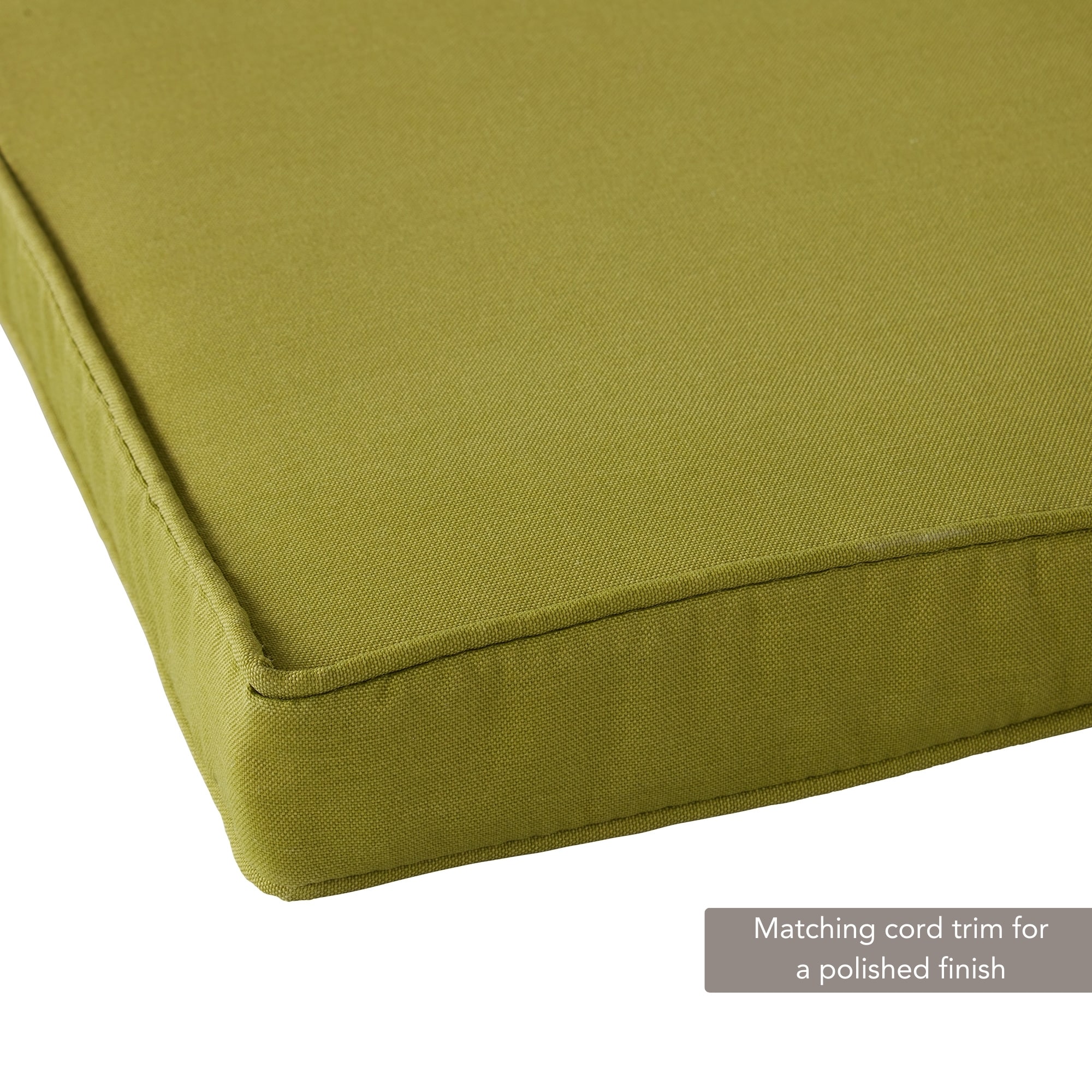 Kiwi Green 18" Square Outdoor Chair Pad Set with UV-Resistant Fabric